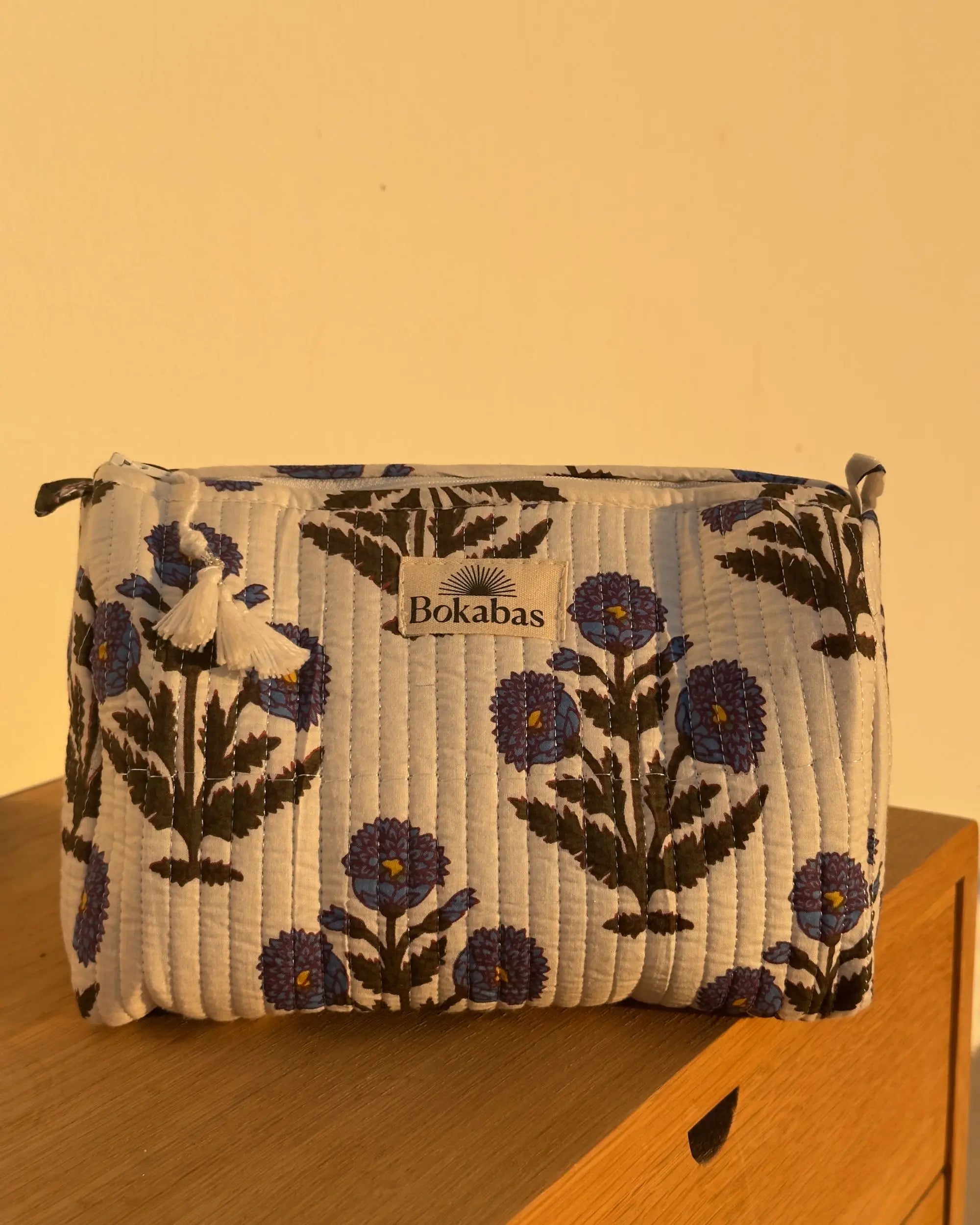 Trousse matelassée - ROSE blanche