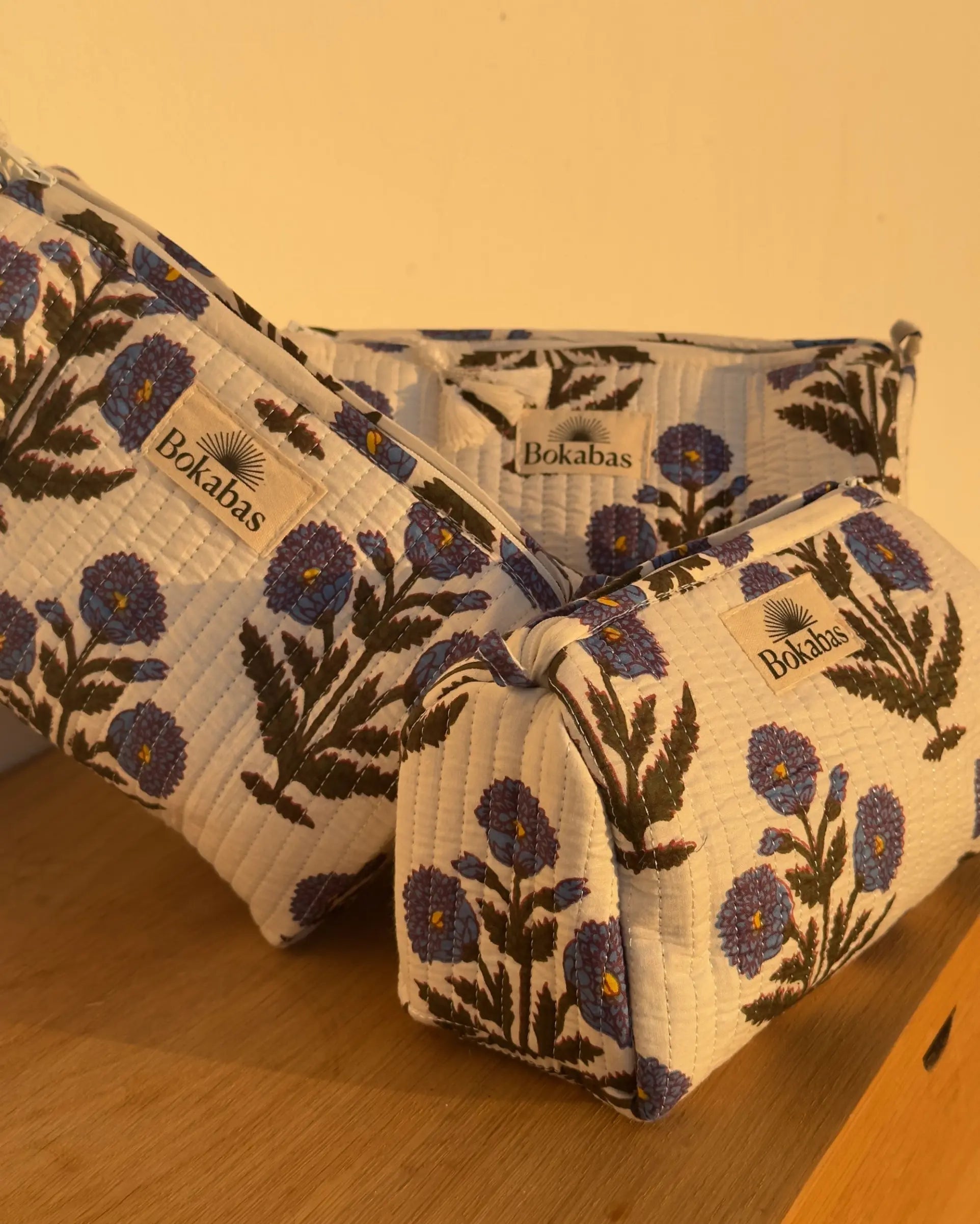 Trousse matelassée - ROSE blanche