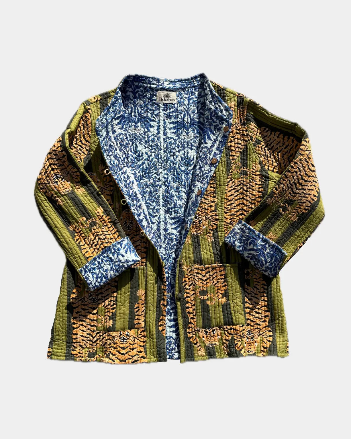 Veste avec manches réversible en coton matelassé - TIGRE Vert