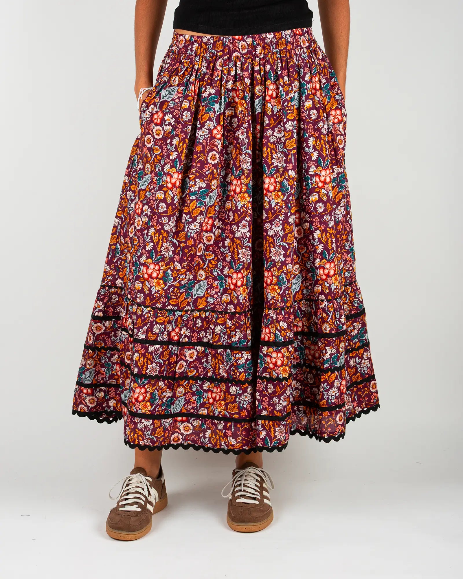 Jupe longue femme fluide Morris – Bokabas