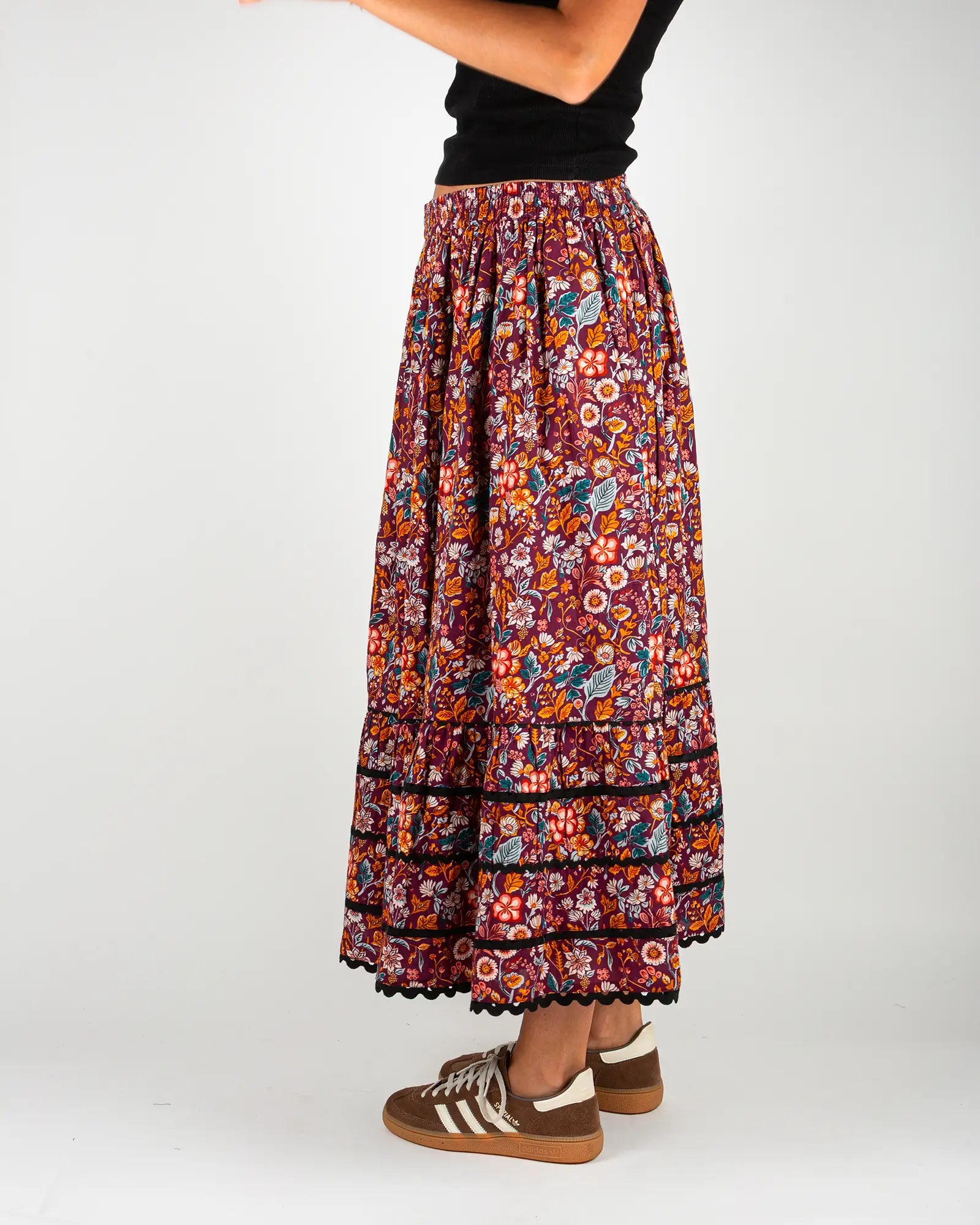 Jupe longue femme fluide Morris – Bokabas