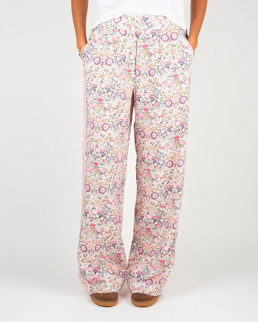 Pantalon fluide femme imprimé Febre, vue de face – Bokabas