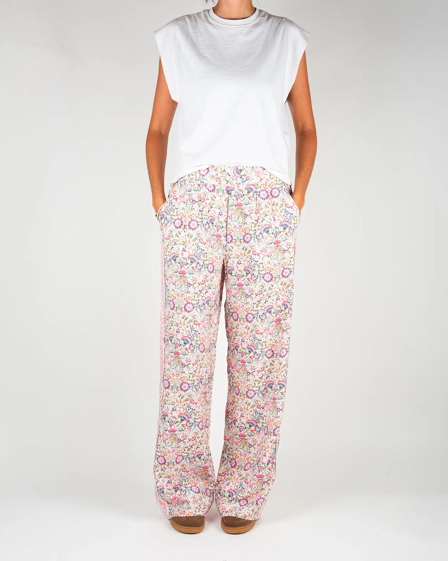 Pantalon fluide femme imprimé Febre, vue de face – Bokabas