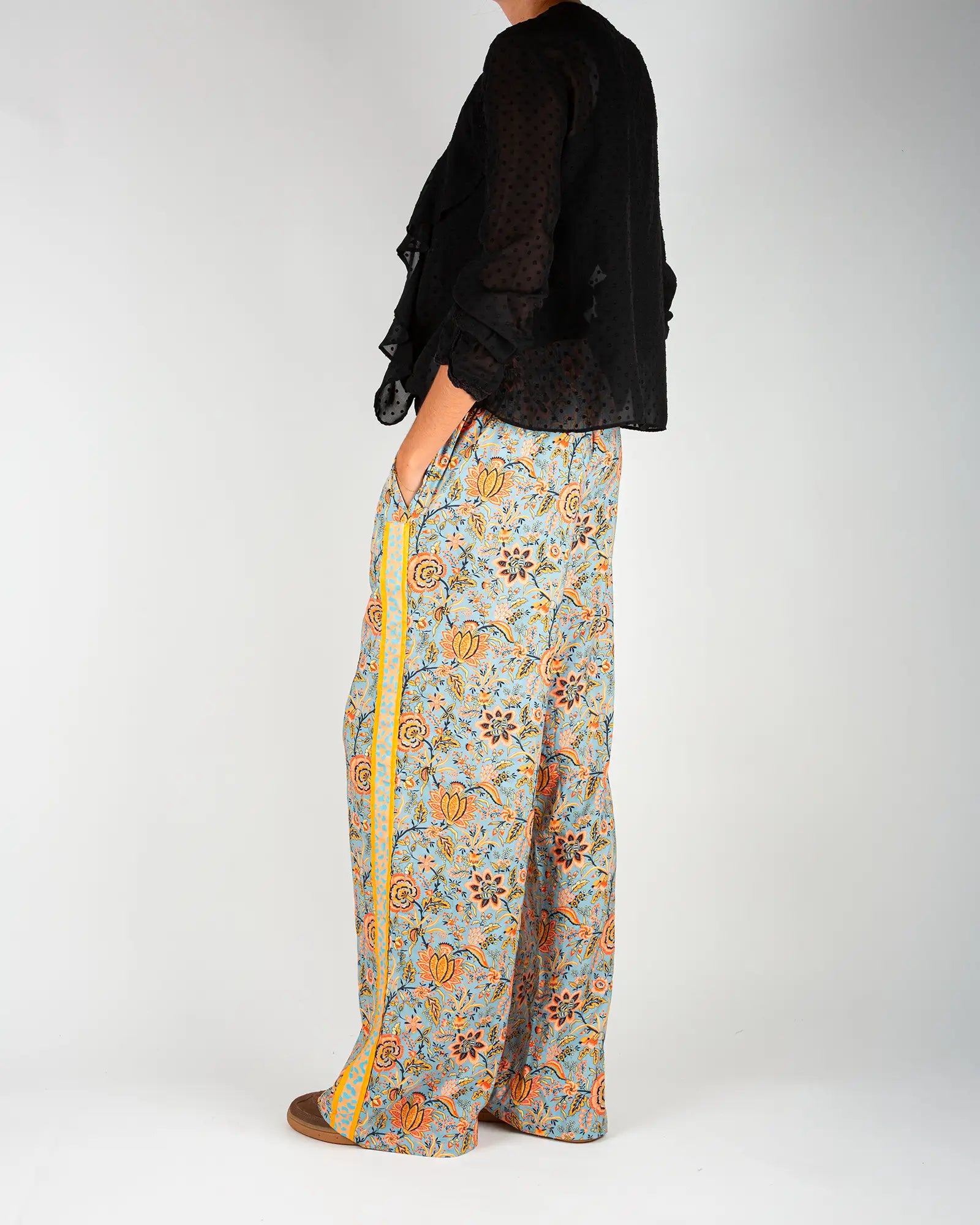 Pantalon fluide femme imprimé Lolem – Bokabas