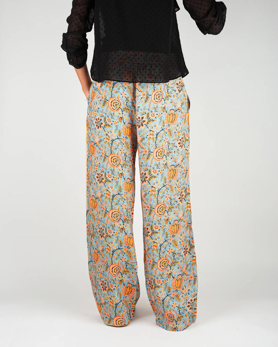 Pantalon fluide femme imprimé Lolem, vue de dos – Bokabas