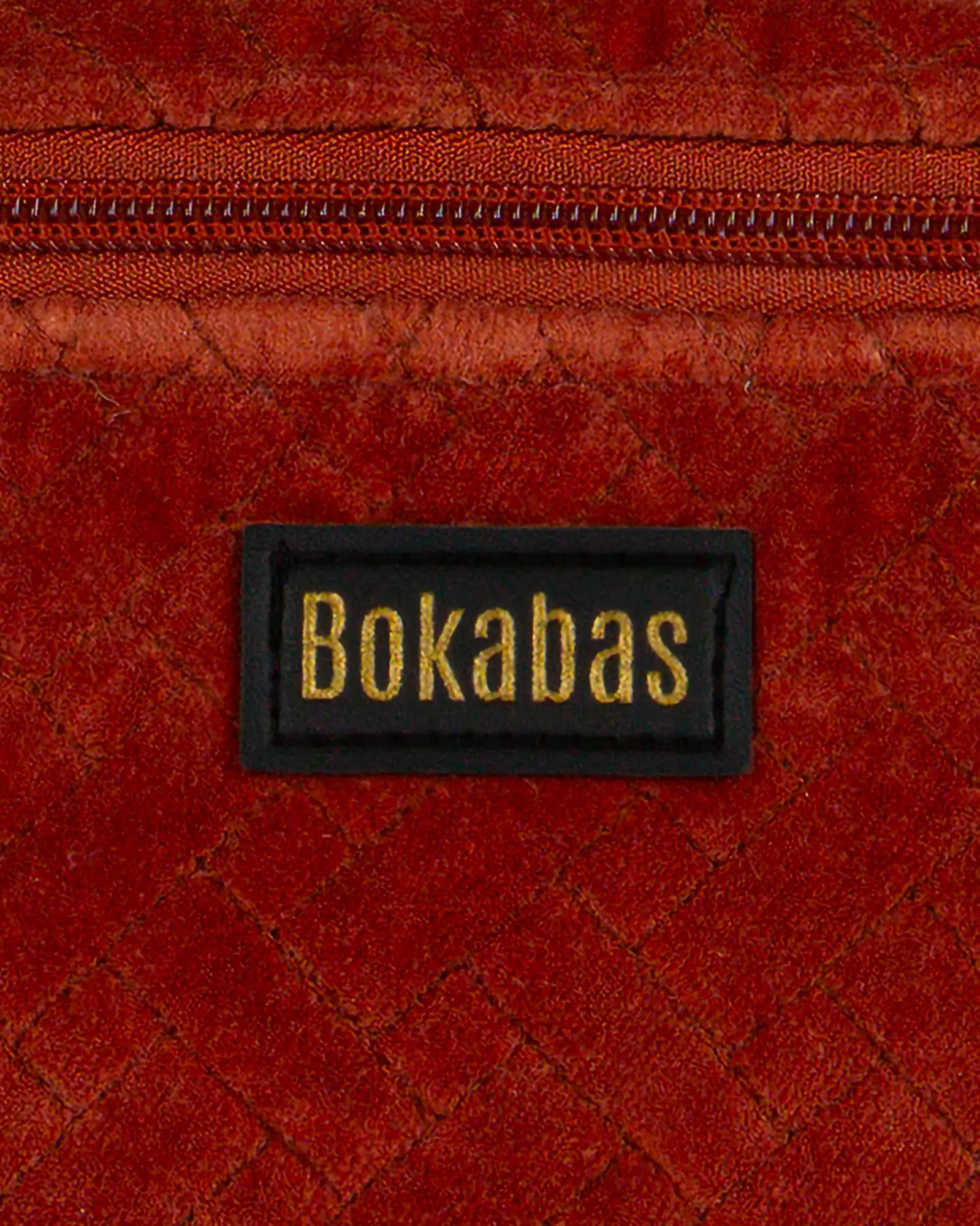 Sac banane velours côtelé Bokabas, terracotta, zoom sur la matière