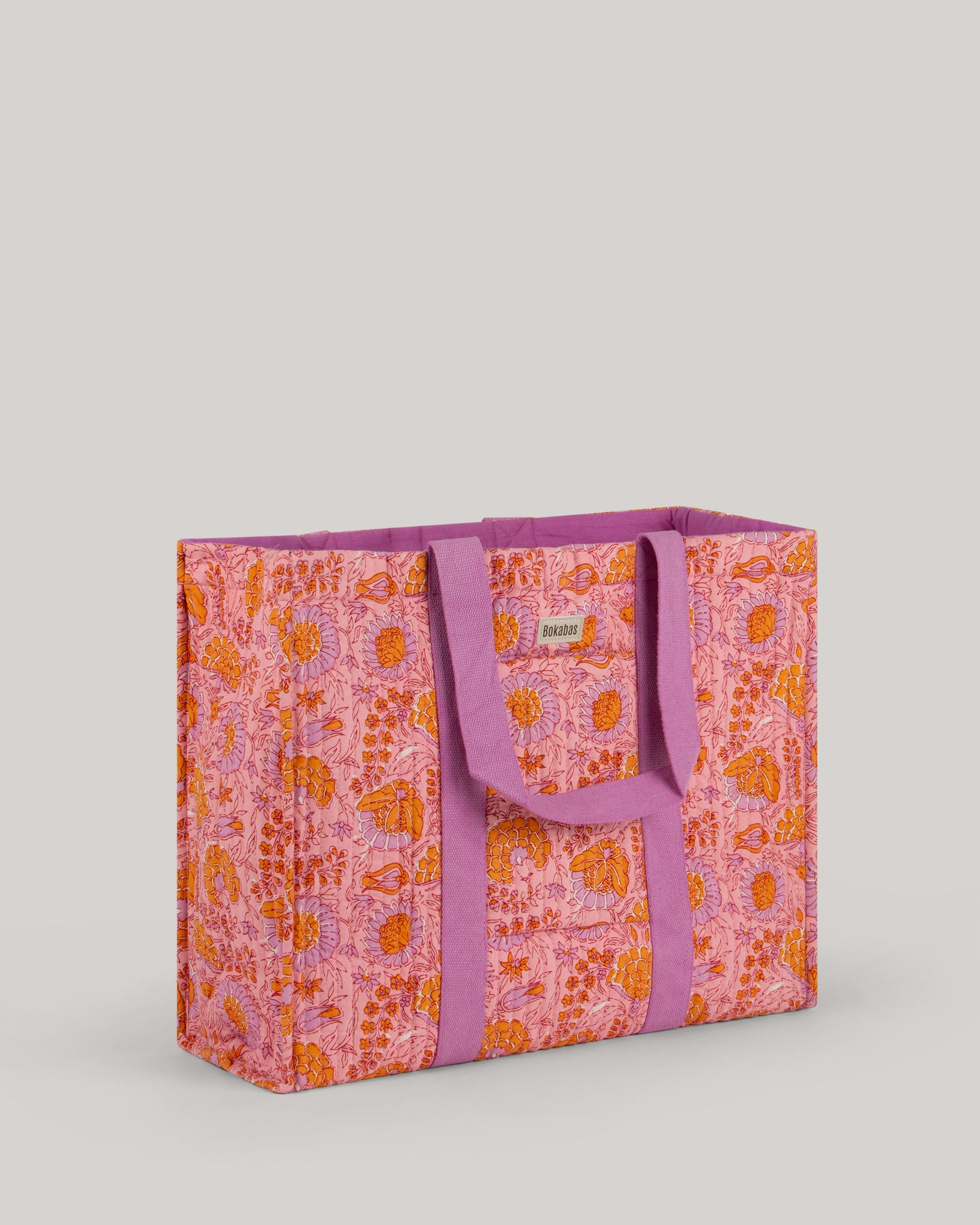 Le sac cabas en tissu matelassé Marie rose