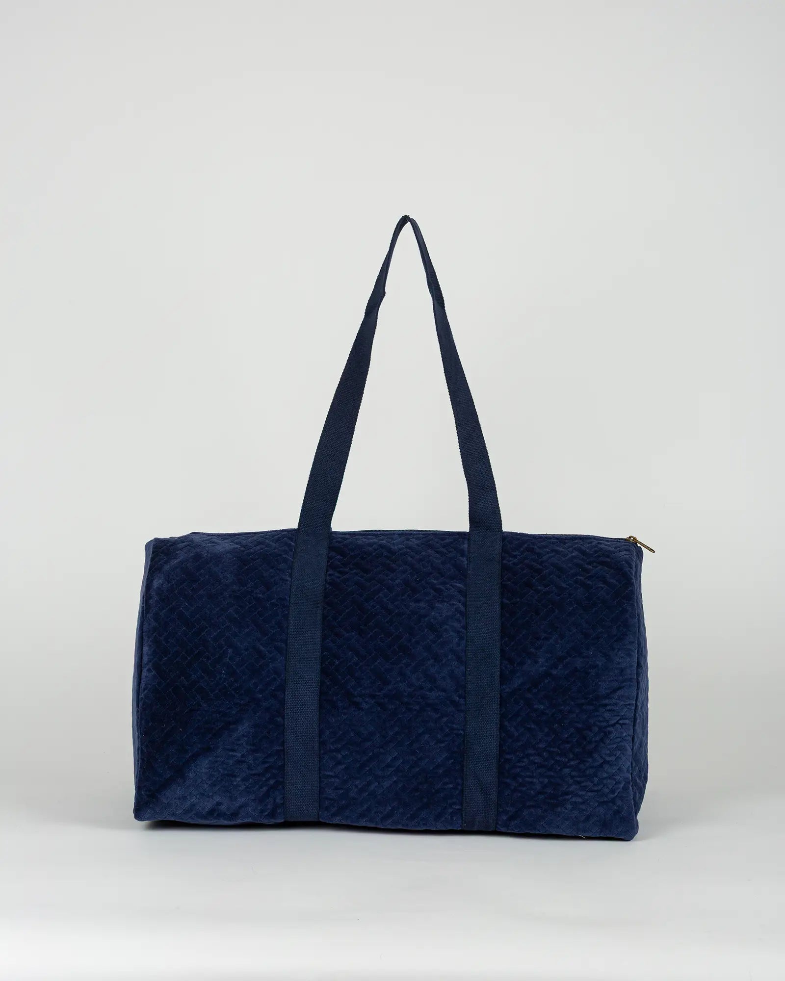 Sac week-end en velours côtelé Bokabas, bleu marine, vue de dos