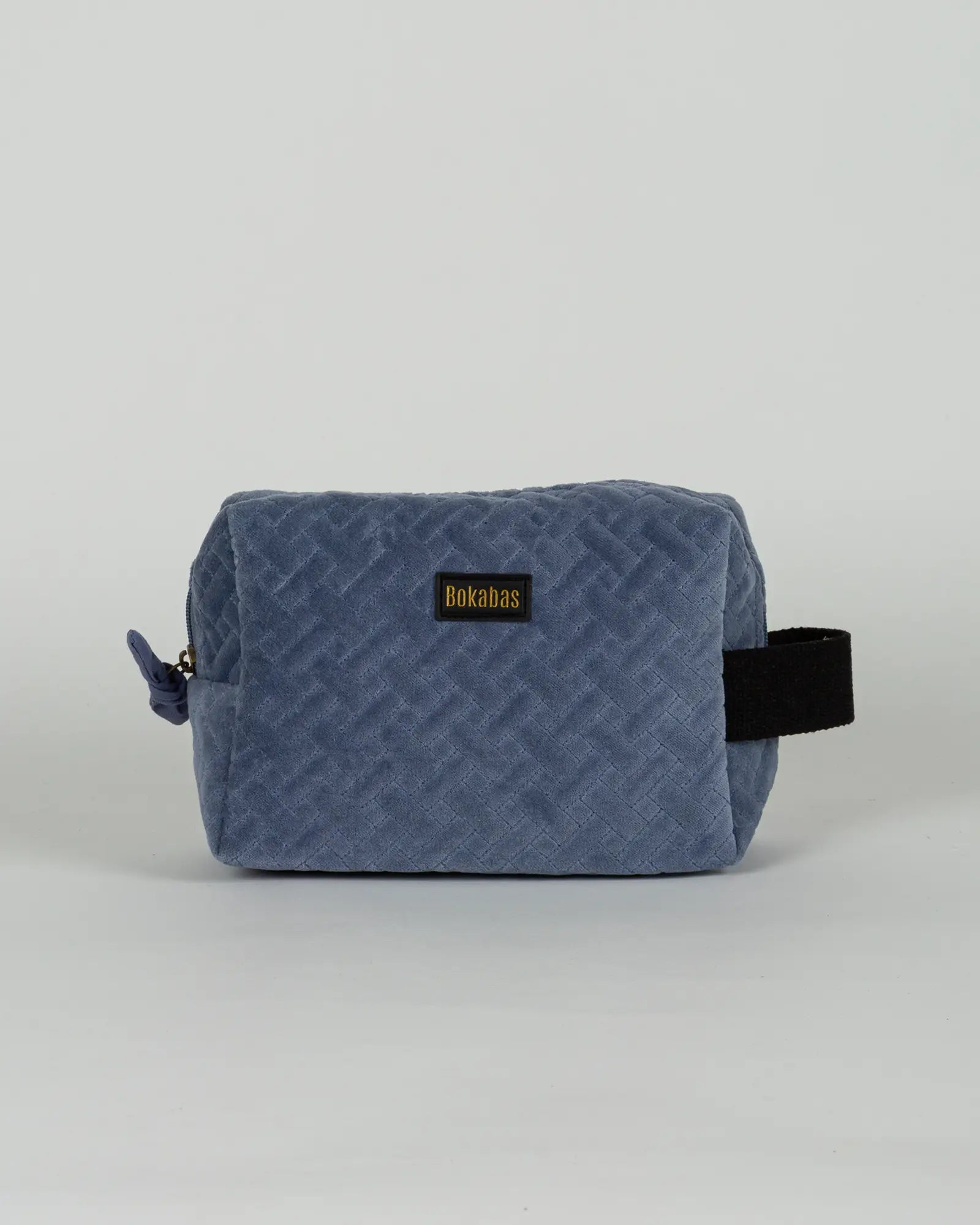 Trousse de toilette en velours côtelé Bokabas, bleu ciel, vue de face