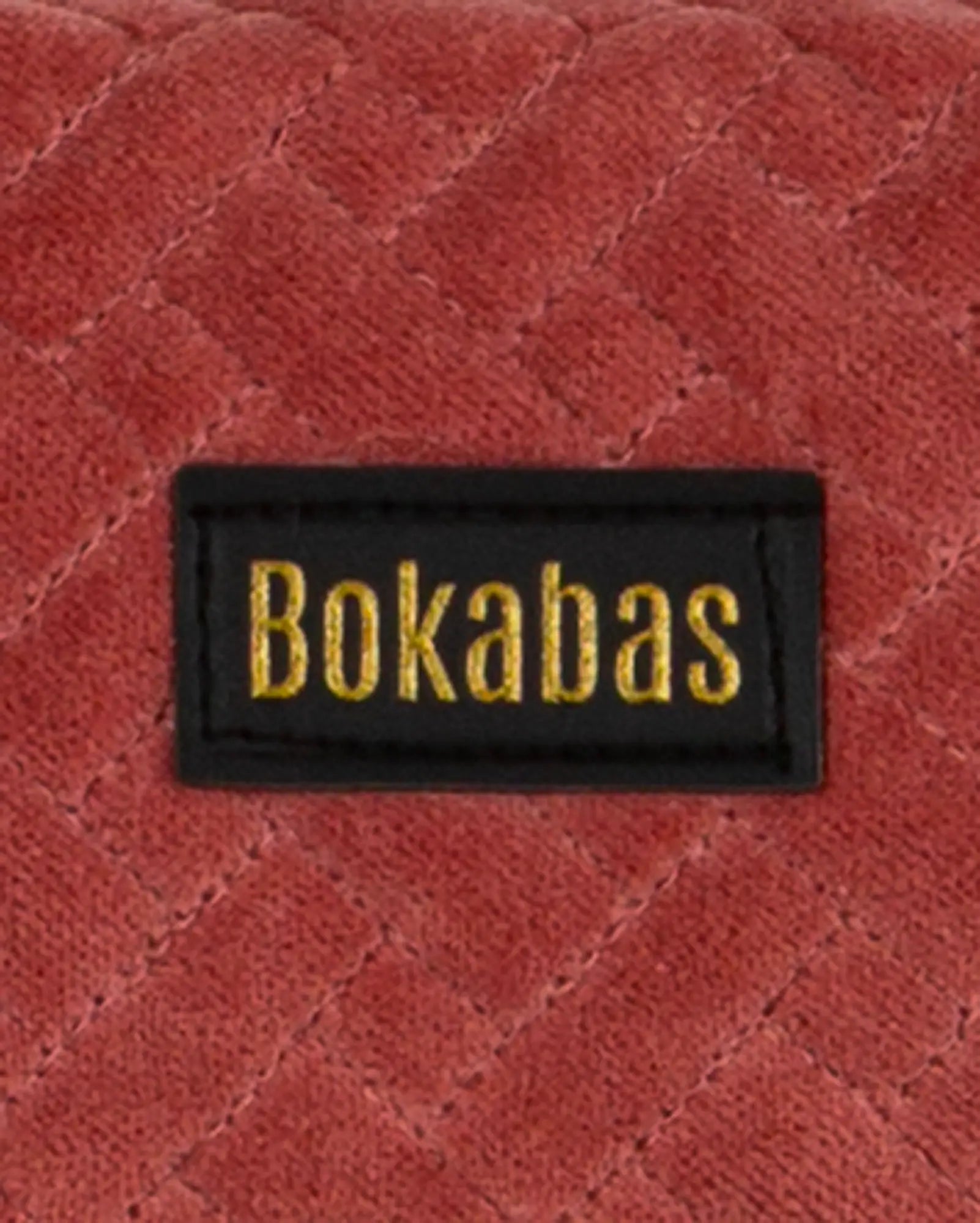 Trousse de toilette en velours côtelé Bokabas, rose framboise, zoom sur la matière