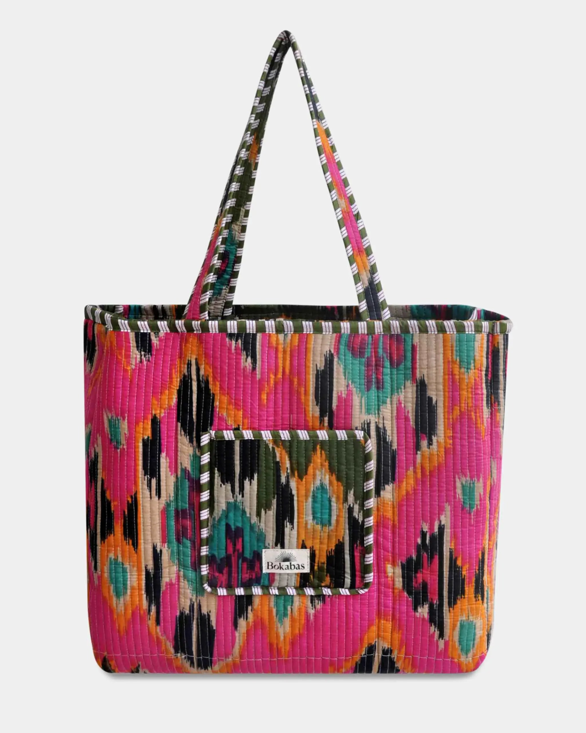 Sac cabas réversible en coton matelassé - DESI Vert - Bokabas Sac (Image 3)