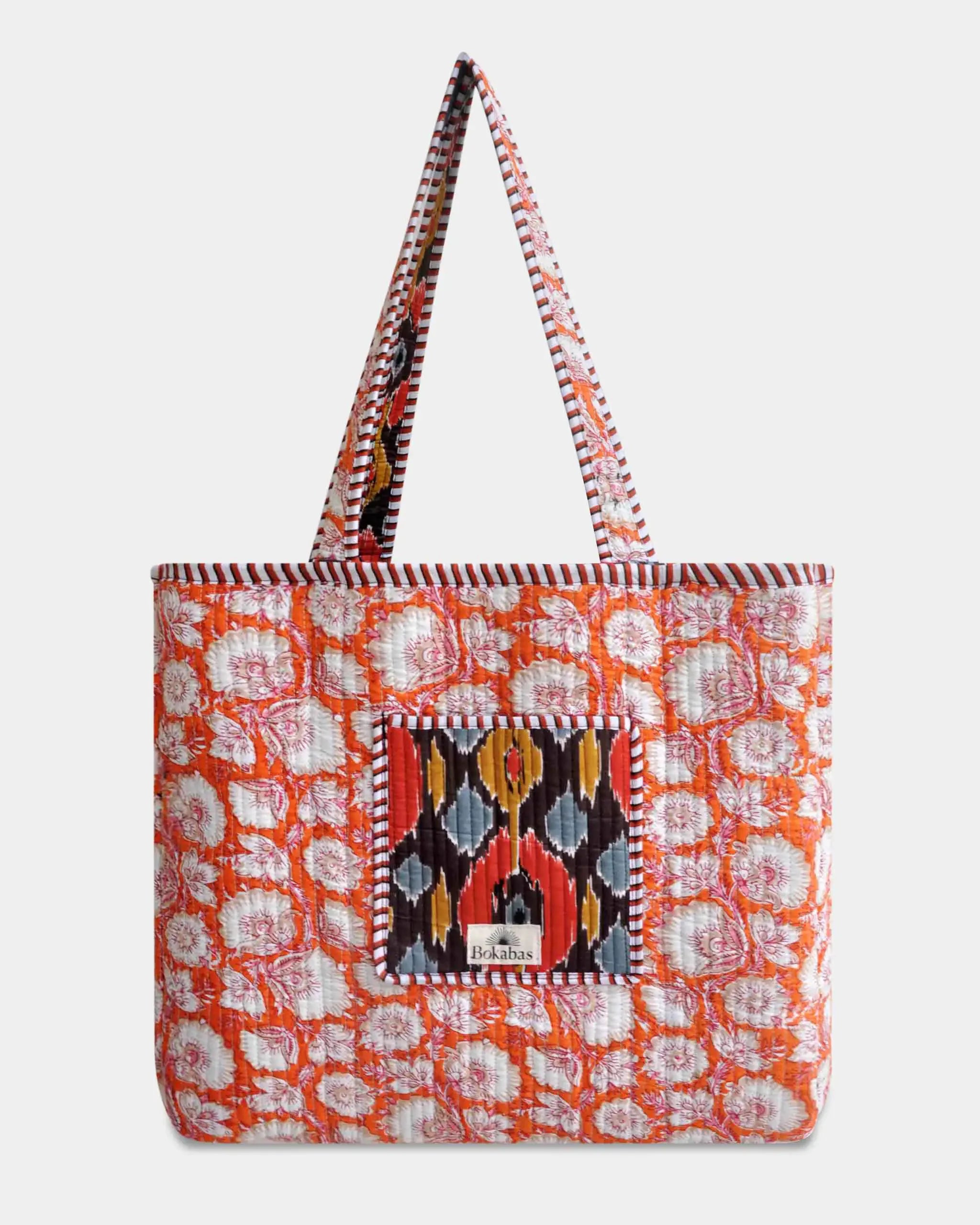 Sac cabas réversible en coton matelassé - IKAT - Bokabas Sac (Image 3)