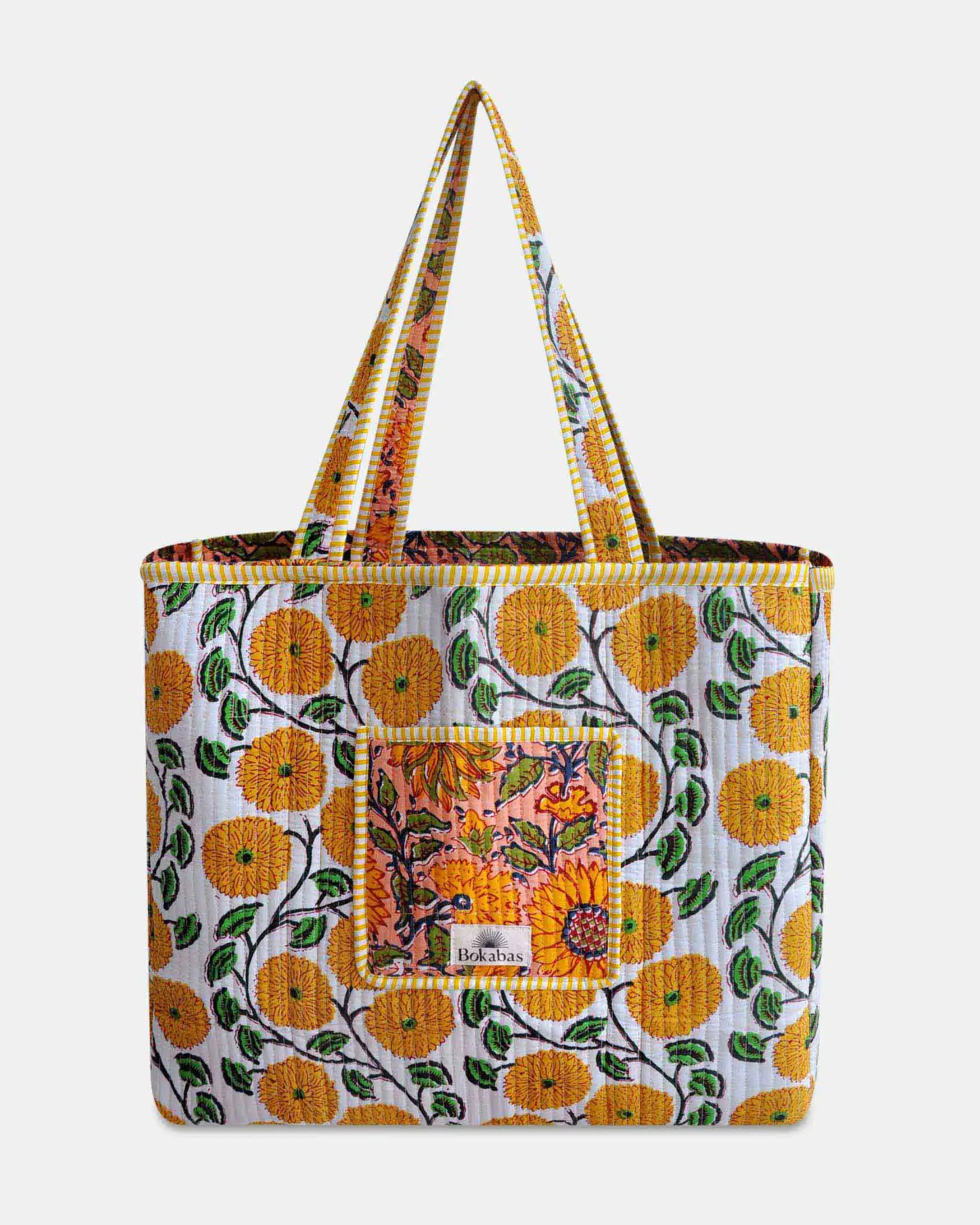 Sac cabas réversible en coton matelassé - TOURNESOL - Bokabas Sac (Image 3)