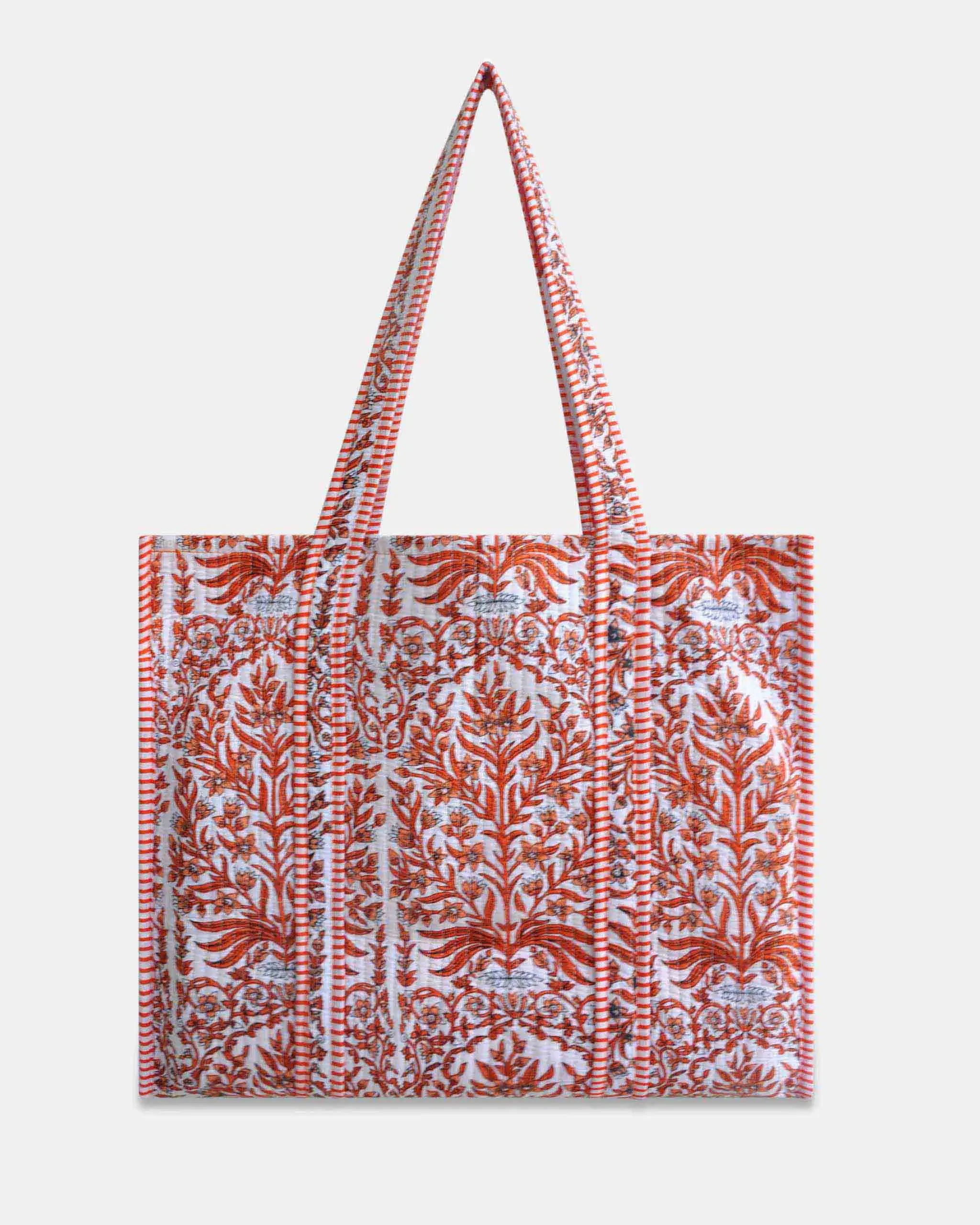 Sac cabas réversible en coton matelassé - VAL Orange - Bokabas Sac (Image 2)