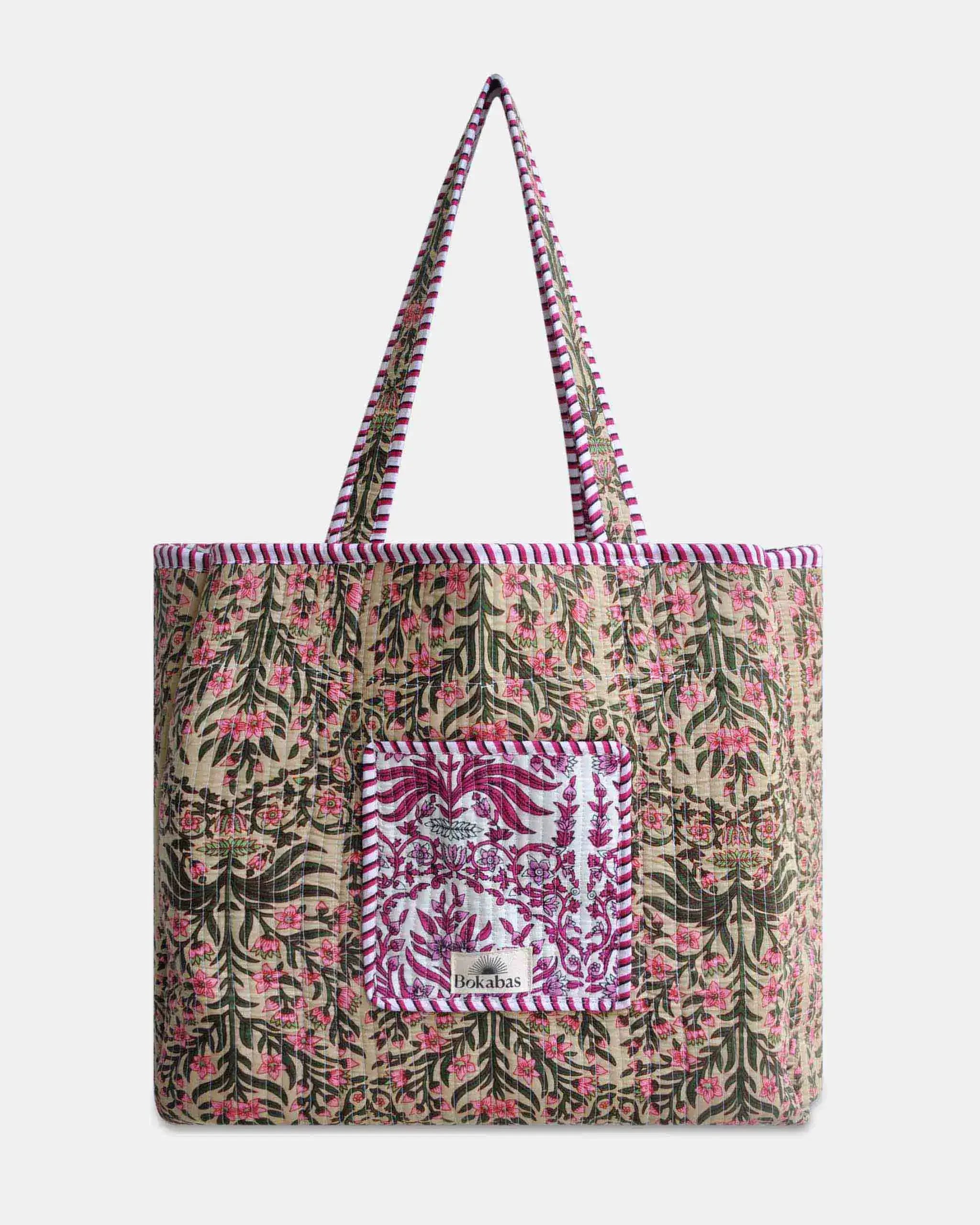 Sac cabas réversible en coton matelassé - VAL Rose - Bokabas Sac (Image 3)