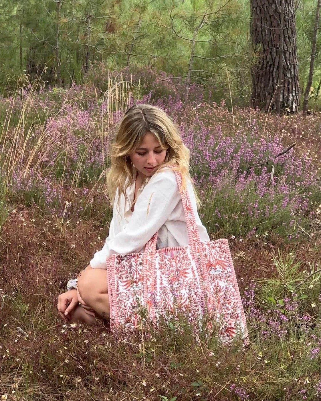 Sac cabas réversible en coton matelassé - VAL Orange - Bokabas Sac (Image 1)