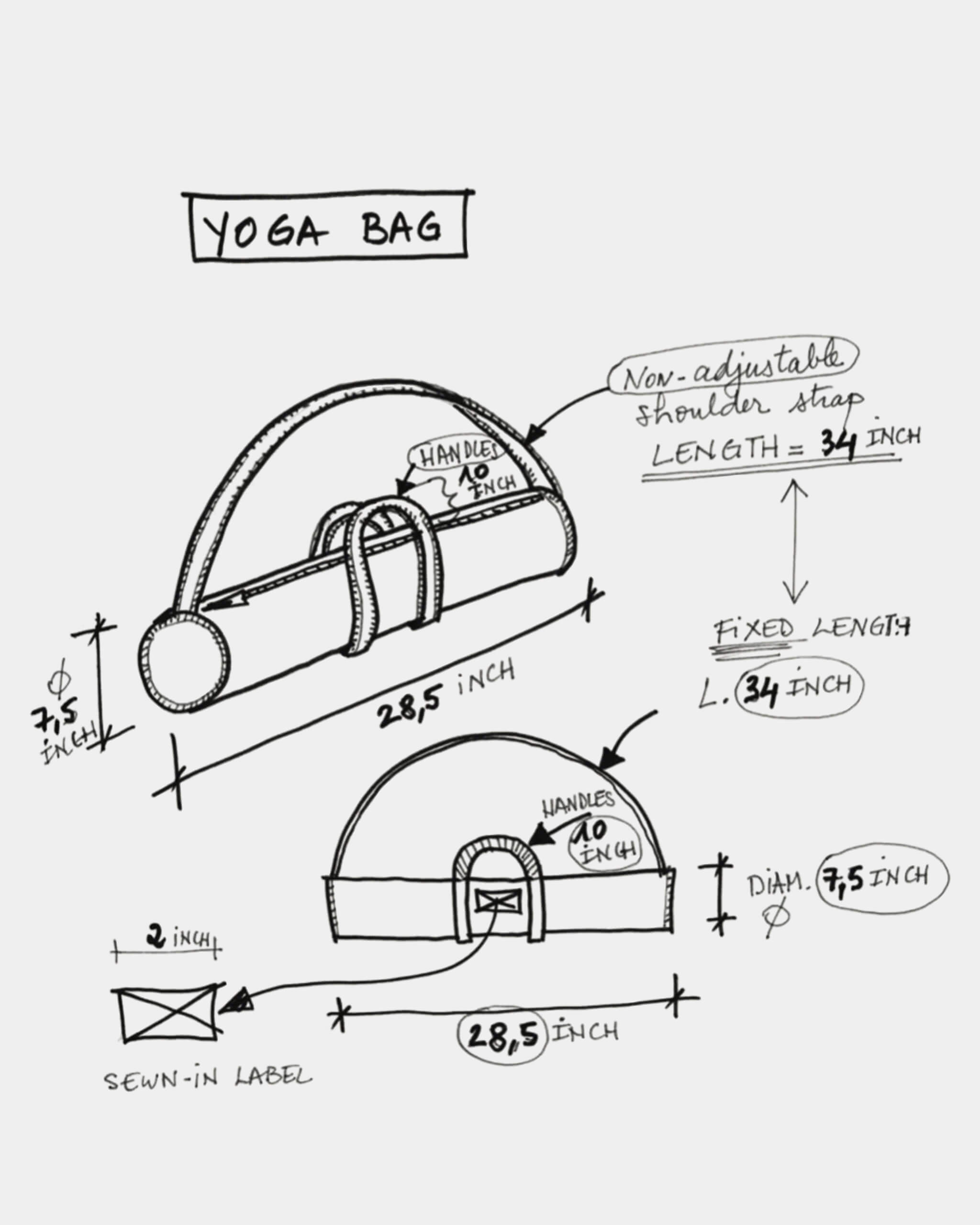 Sac de yoga en coton matelassé - FORÊT Canard - Bokabas Sac de yoga (Image 2)