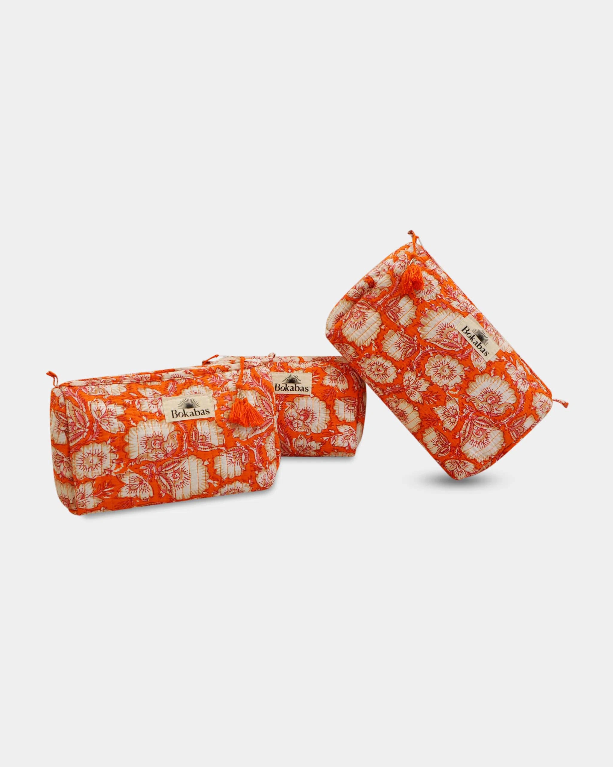 Trousse matelassée - Coton Orange - Bokabas Trousse (Image 1)
