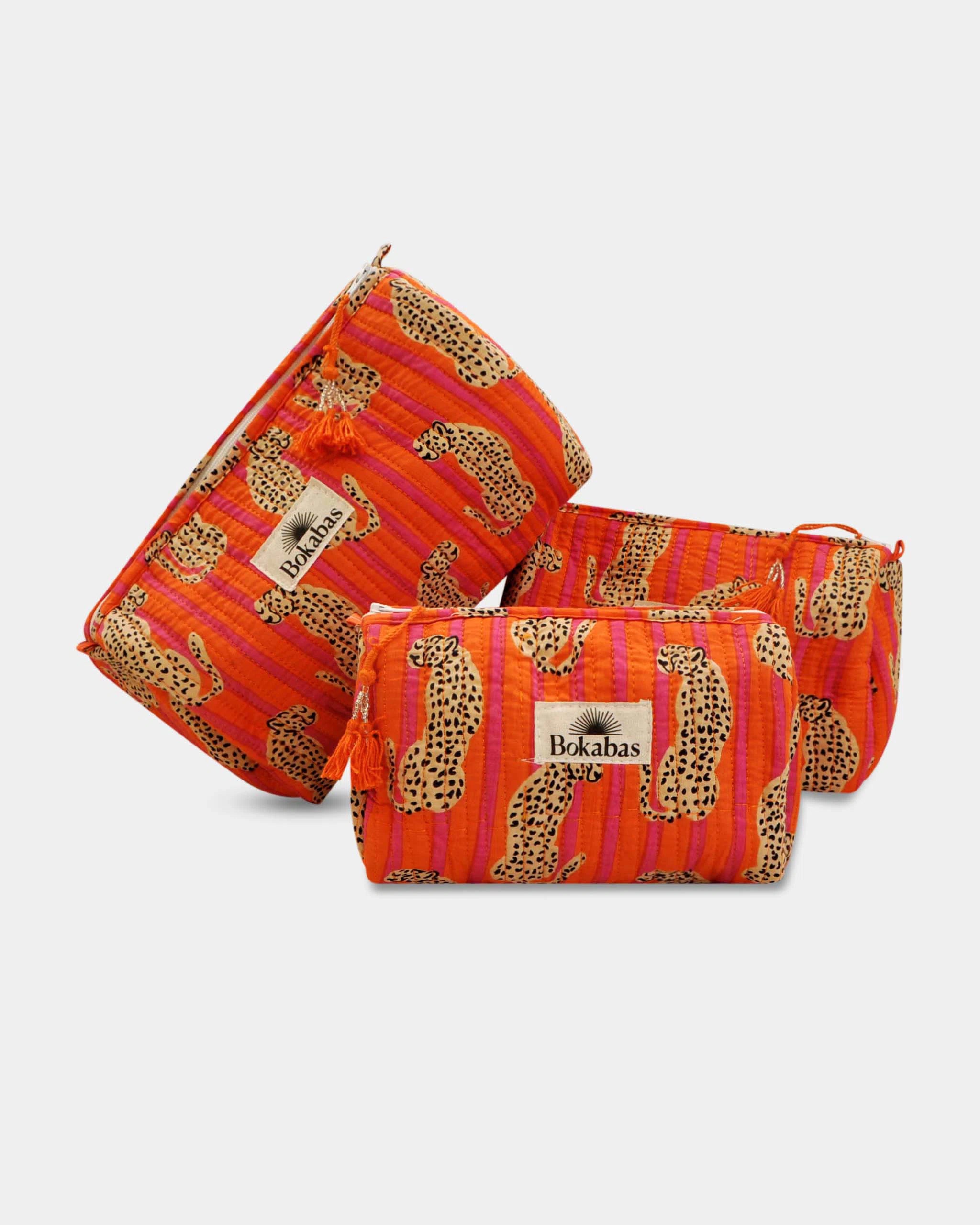 Trousse matelassée - GUEPARD Orange - Bokabas Trousse (Image 1)