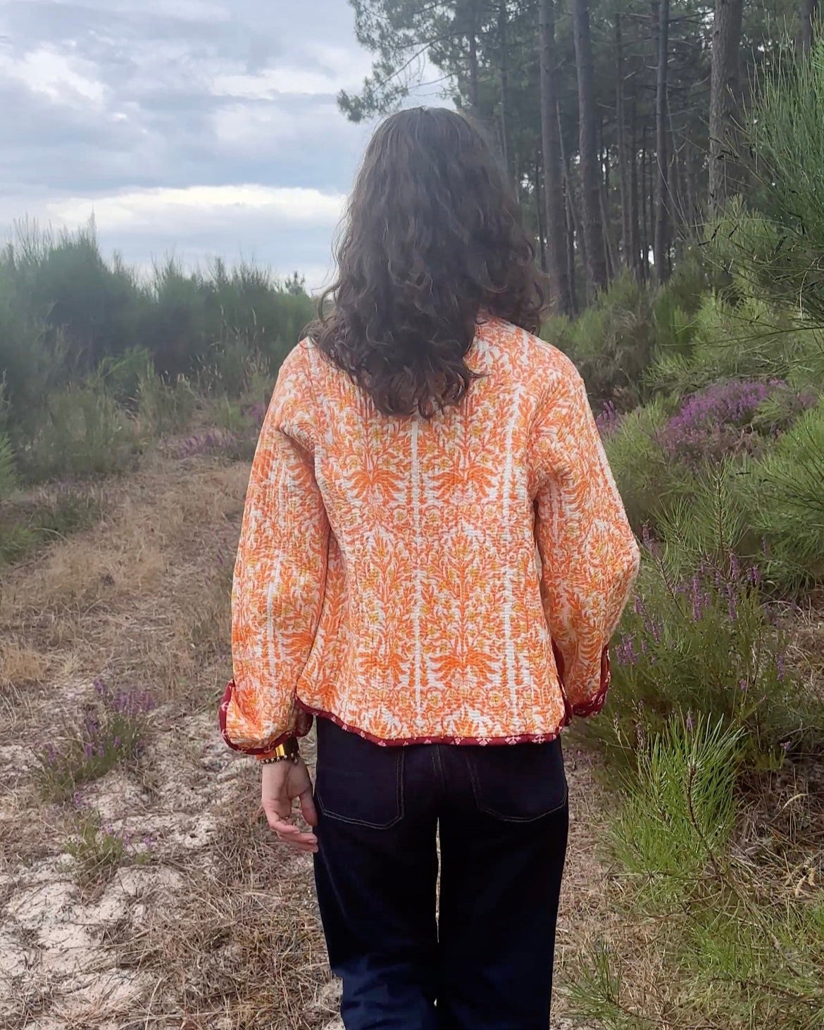 Veste avec manches réversible en coton matelassé - VAL jaune - Bokabas Sac (Image 1)