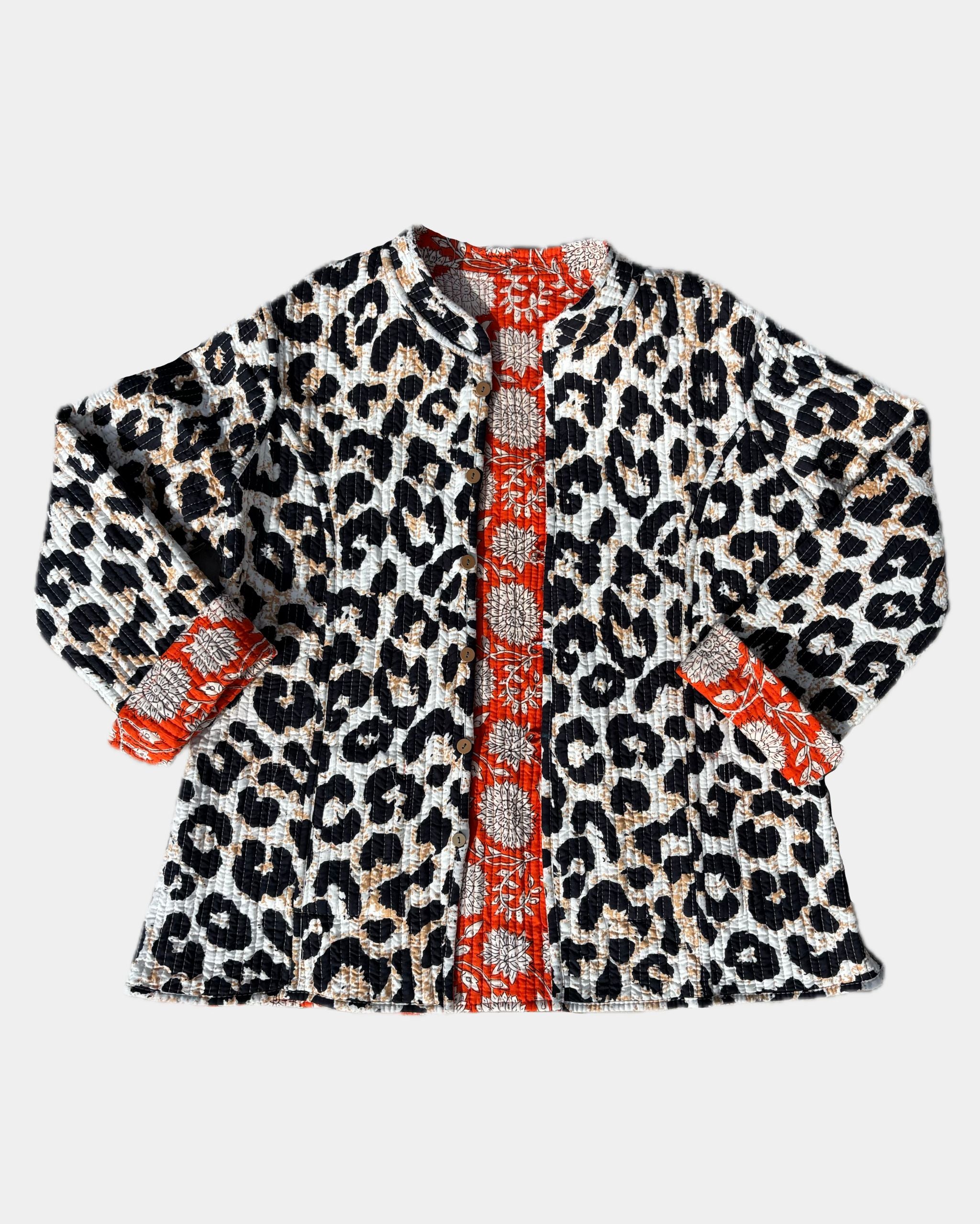 Veste avec manches réversible en coton matelassé - PIQUE Orange - Bokabas Sac (Image 4)