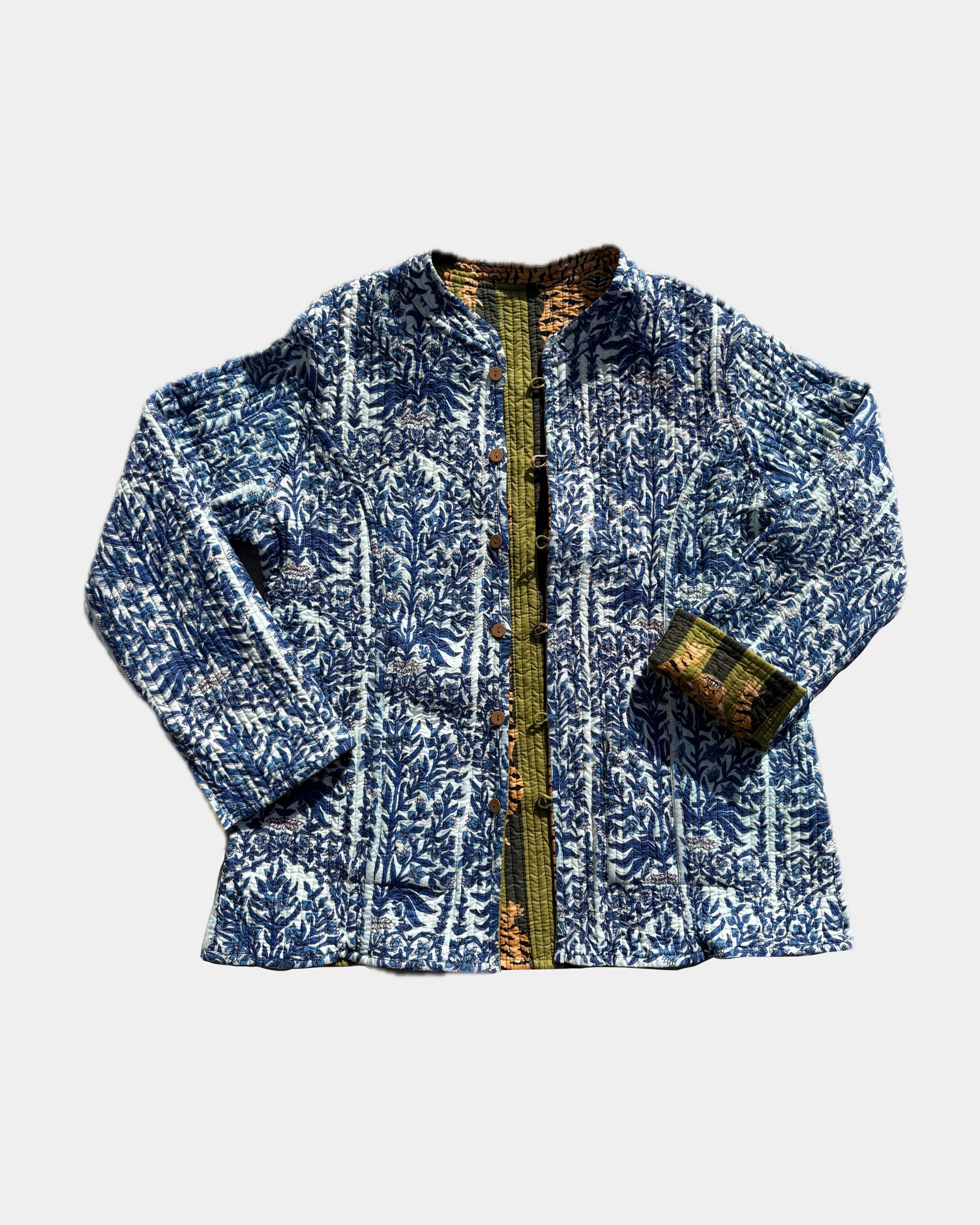 Veste avec manches réversible en coton matelassé - TIGRE Vert - Bokabas Sac (Image 3)