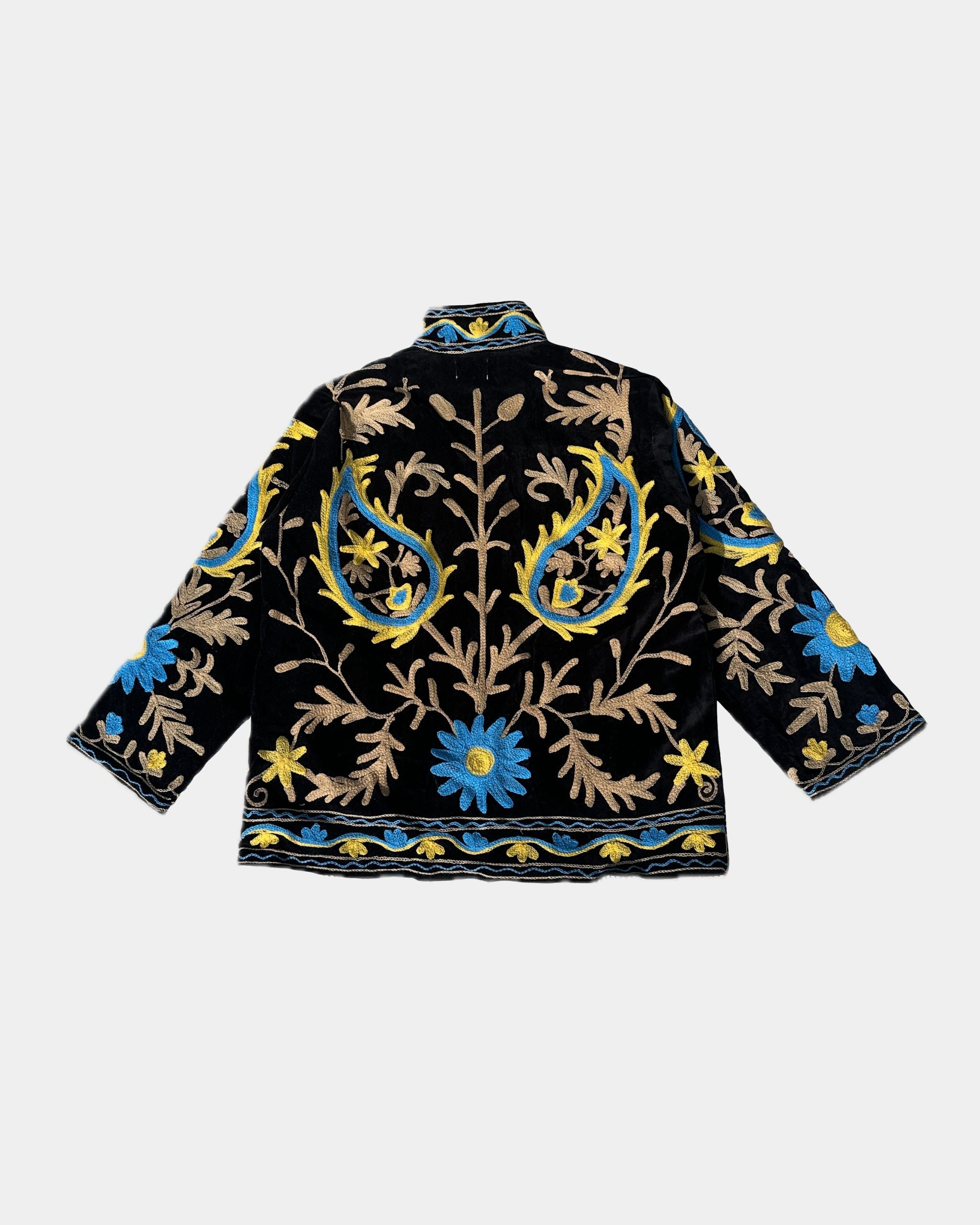 Veste en velours brodée - NOIRE - Image 2