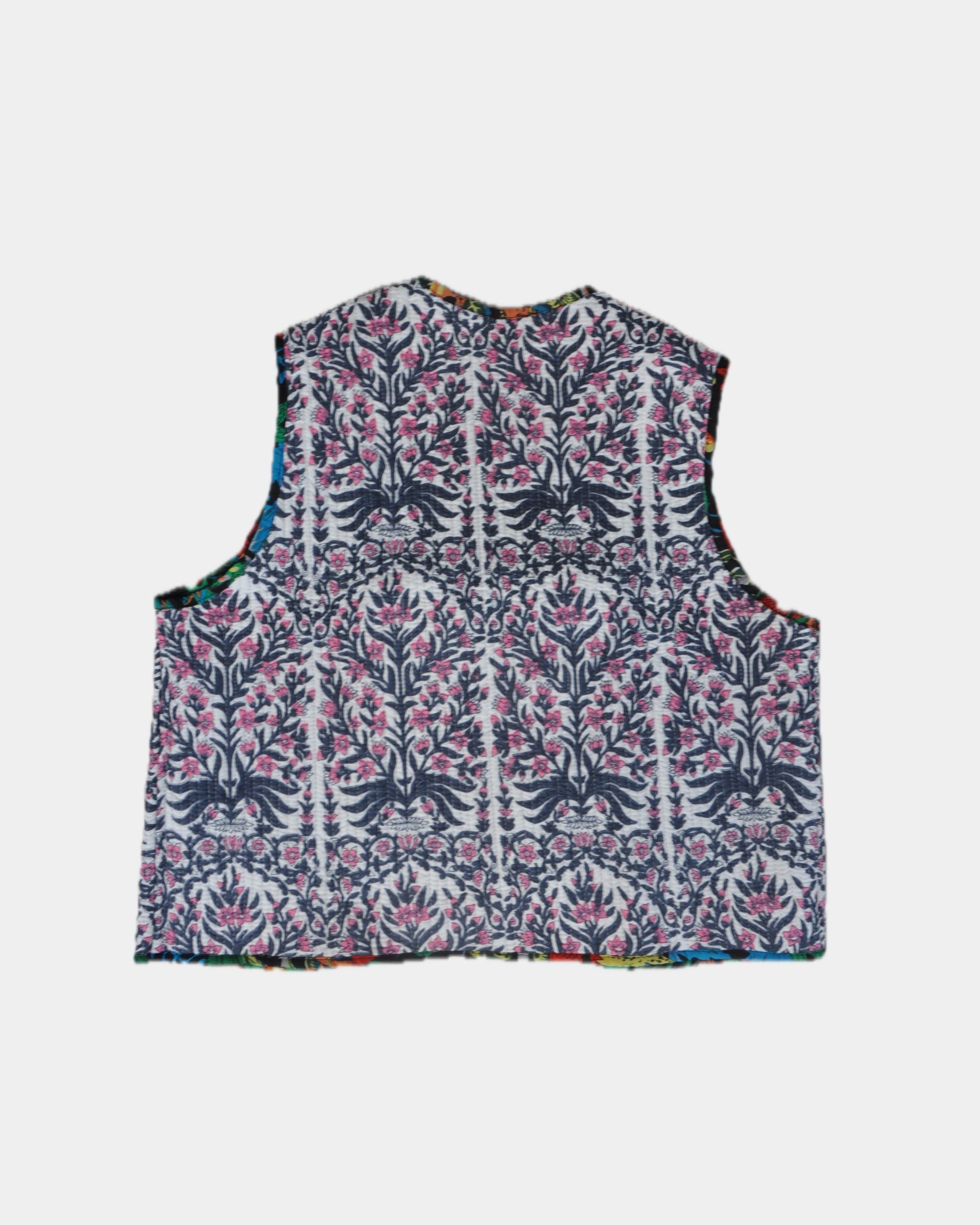 Veste sans manches réversible en coton matelassé - FRIDA Noir - Bokabas Sac (Image 8)