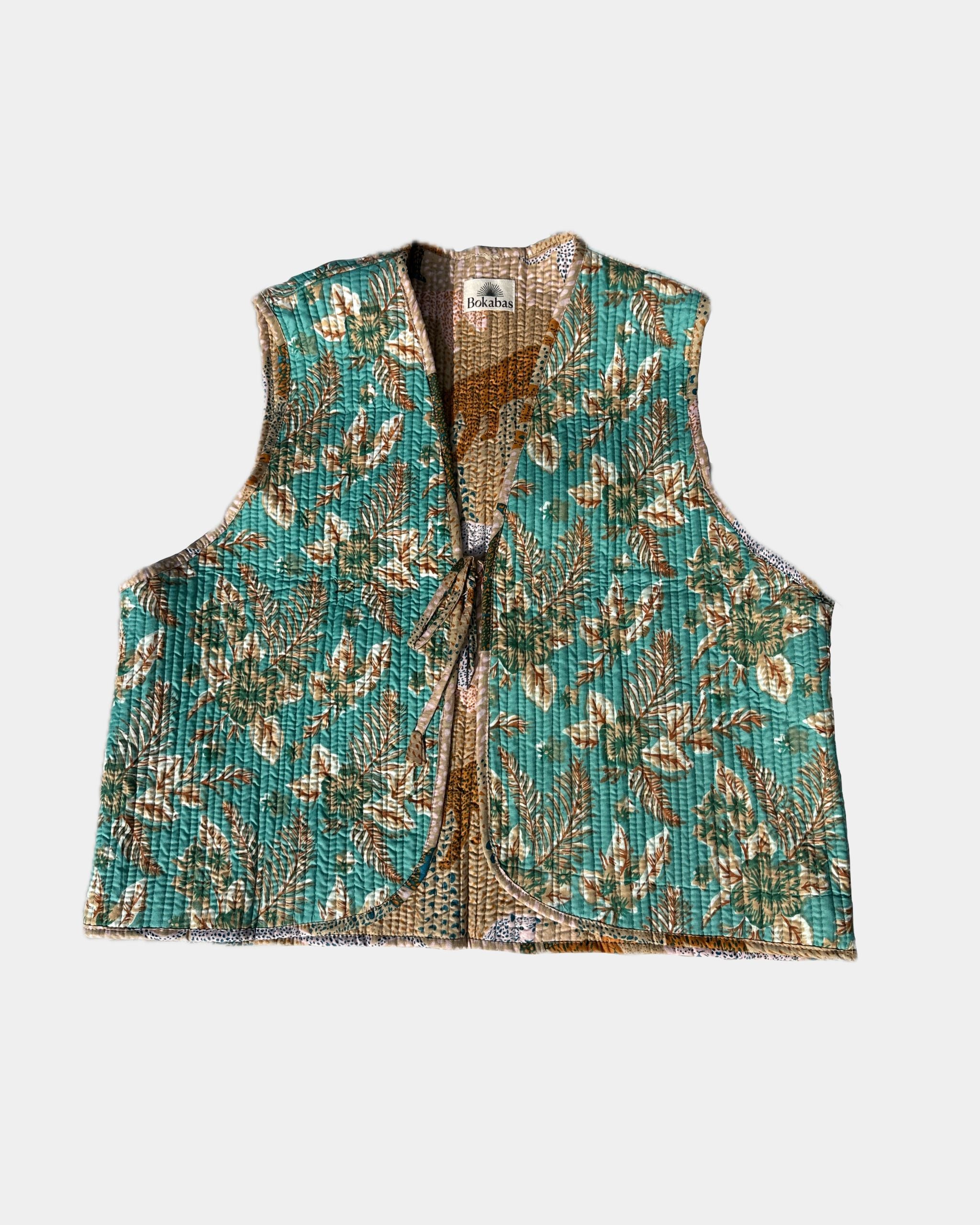 Veste sans manches réversible en coton matelassé - PALE - Bokabas Sac (Image 3)