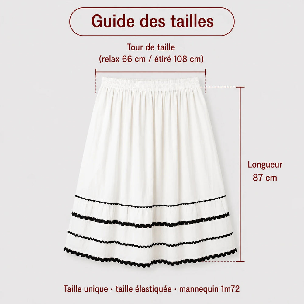 La jupe longue femme fluide Léopard marron – Taille unique