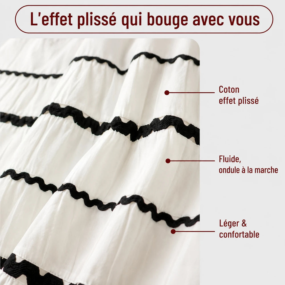 La jupe longue femme fluide Léopard marron – Taille unique