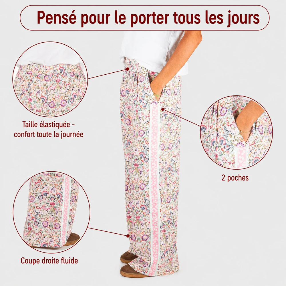 Women's flowy printed Morris trousers