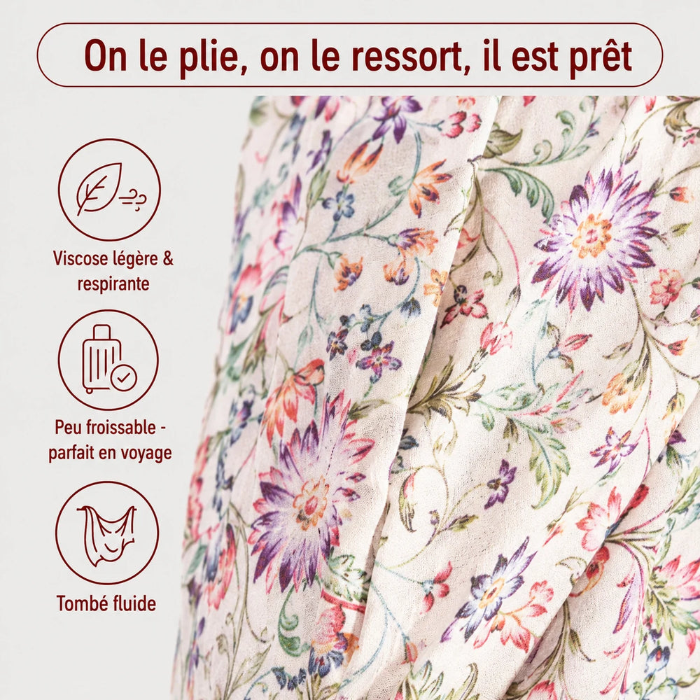 Women's flowy printed Morris trousers