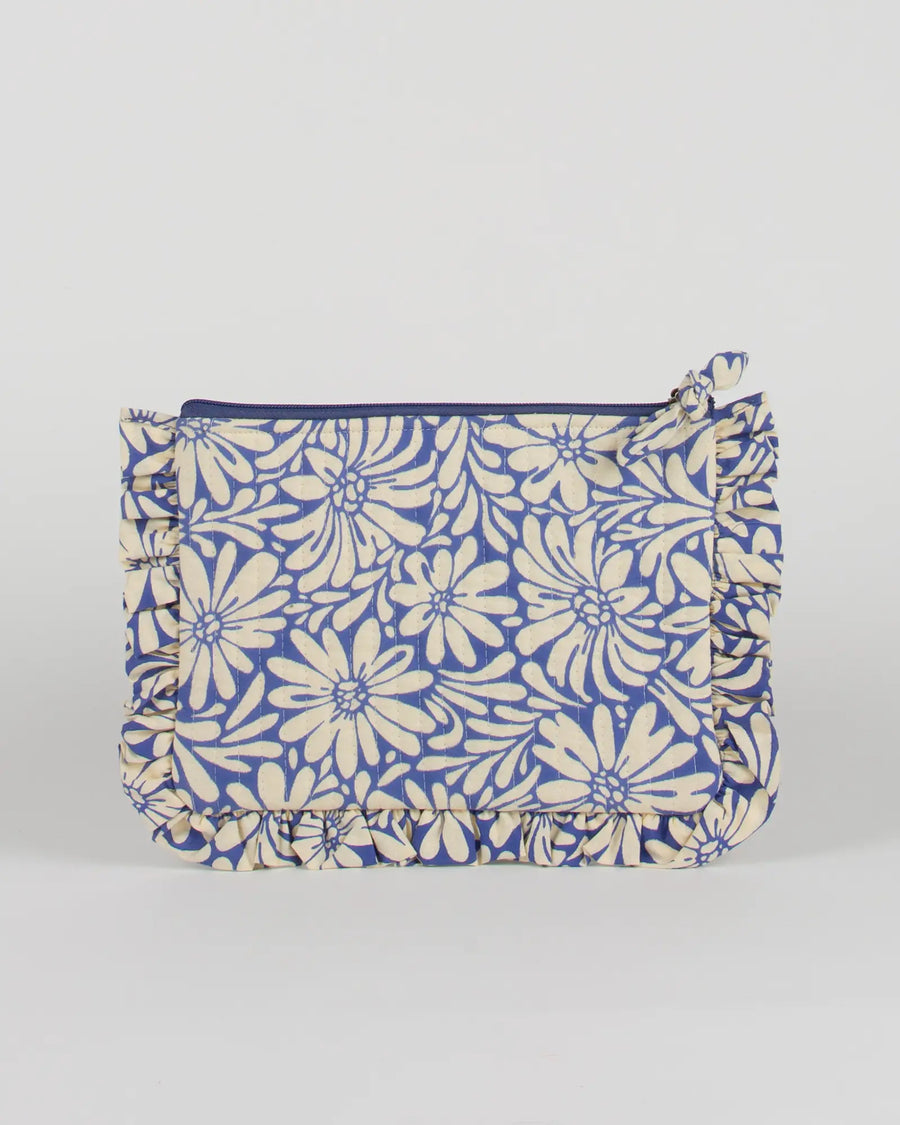 Pochette matelassée à froufrous Daisy, vue de dos – Bokabas
