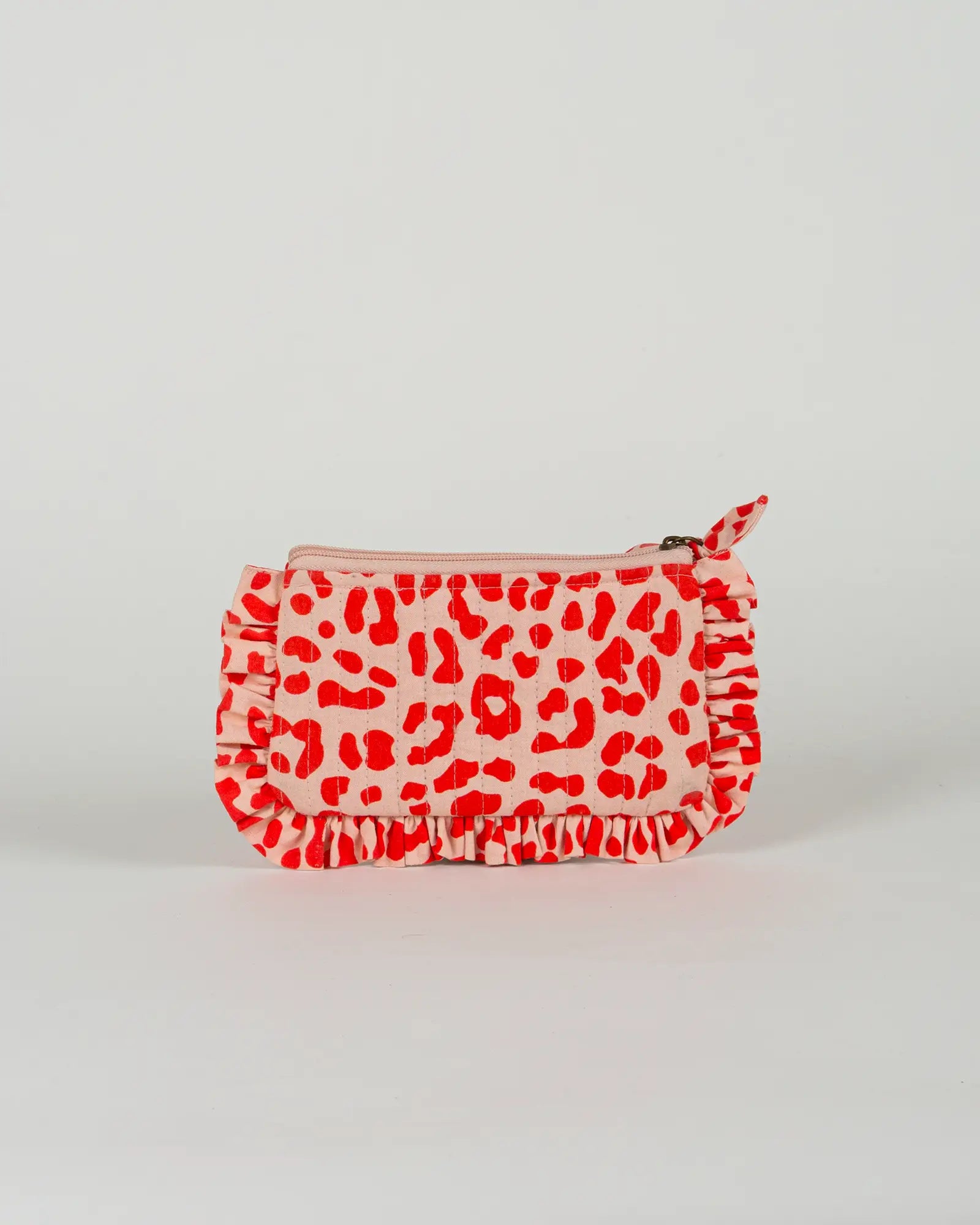 Pochette matelassée à froufrous Valentine, vue de dos – Bokabas