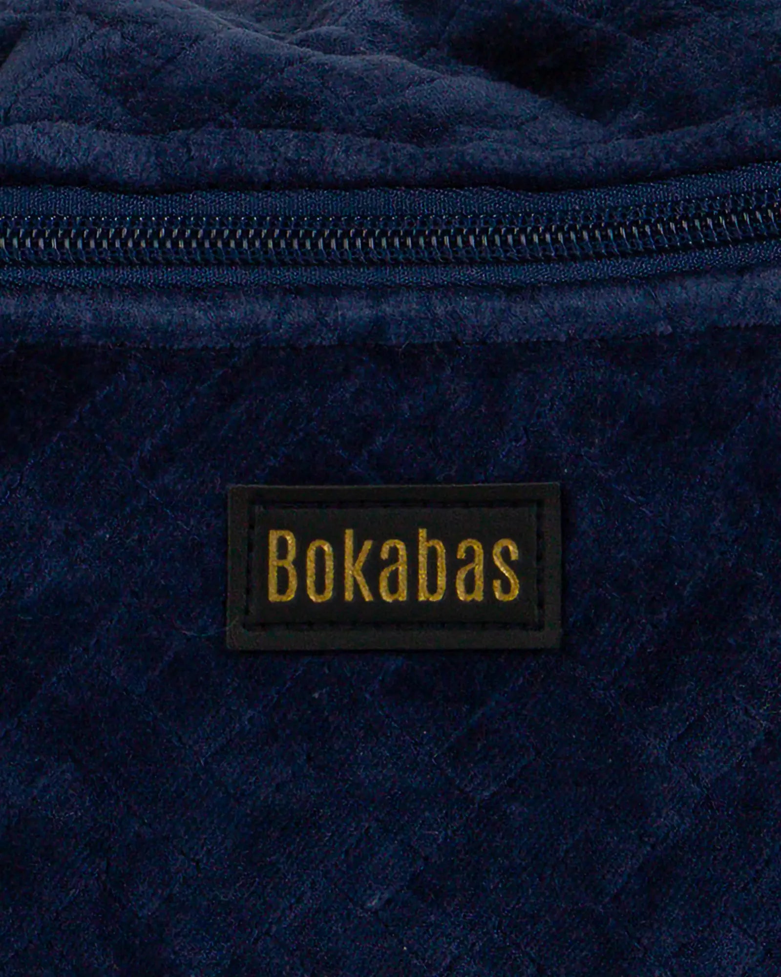 Sac banane velours côtelé Bokabas, bleu marine, zoom sur la matière