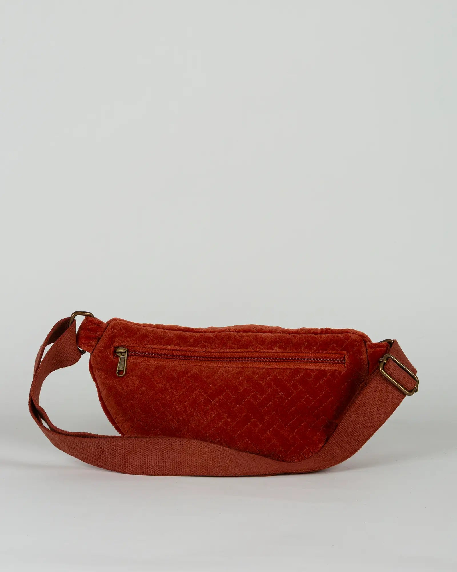 Sac banane velours côtelé Bokabas, terracotta, vue de dos