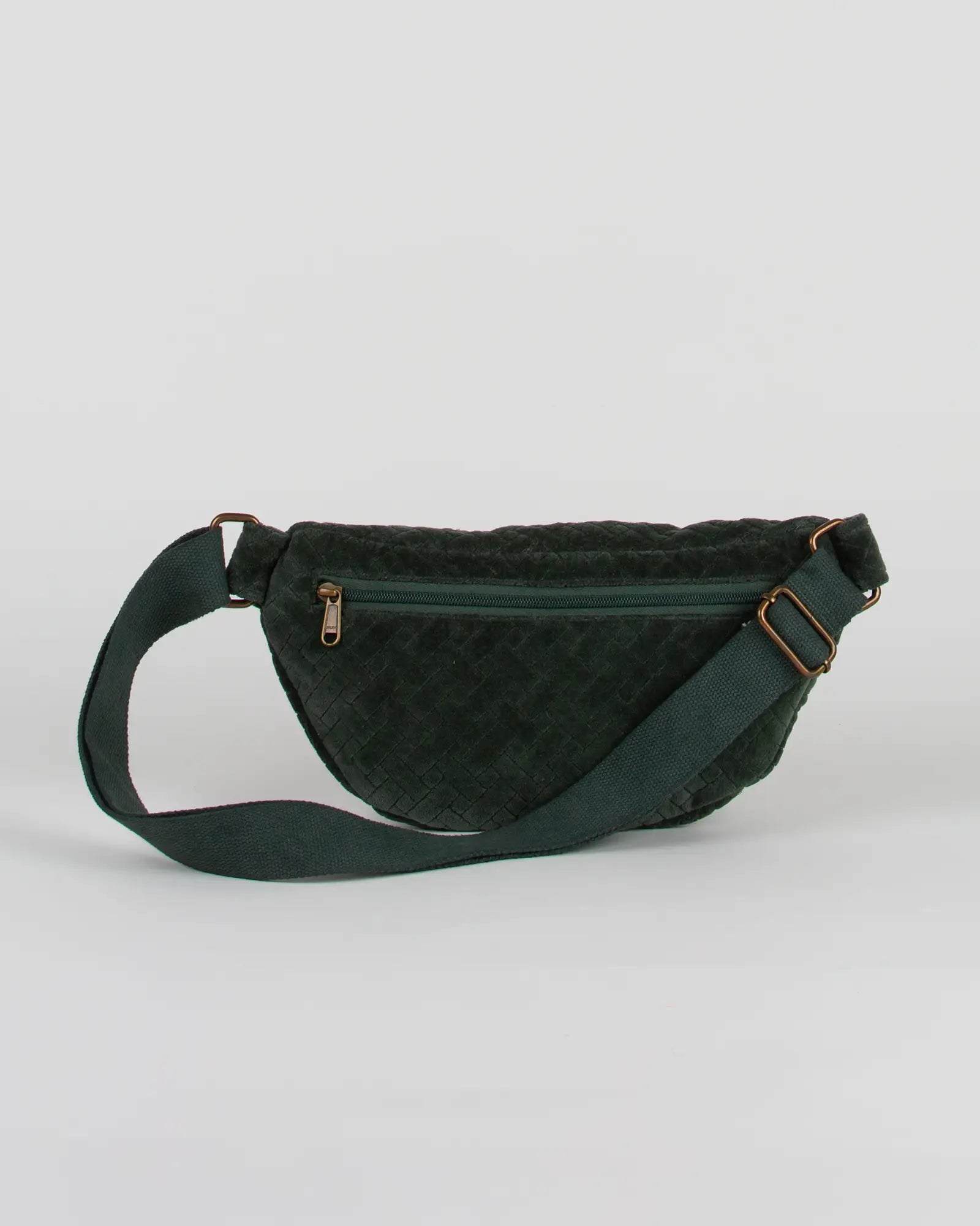 Sac banane velours côtelé Bokabas, vert kaki, vue de dos