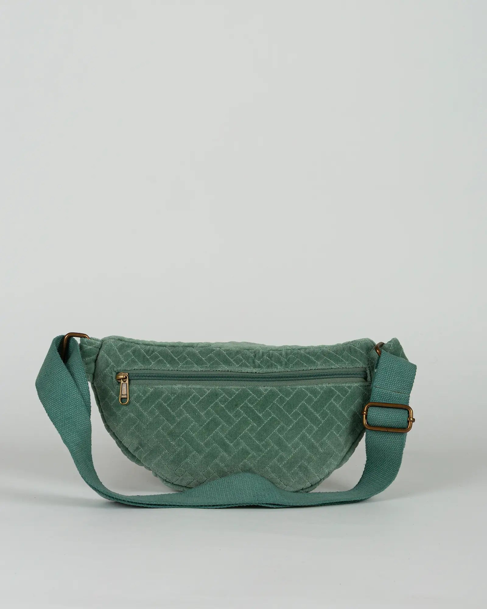 Sac banane velours côtelé Bokabas, vert sauge, vue de dos