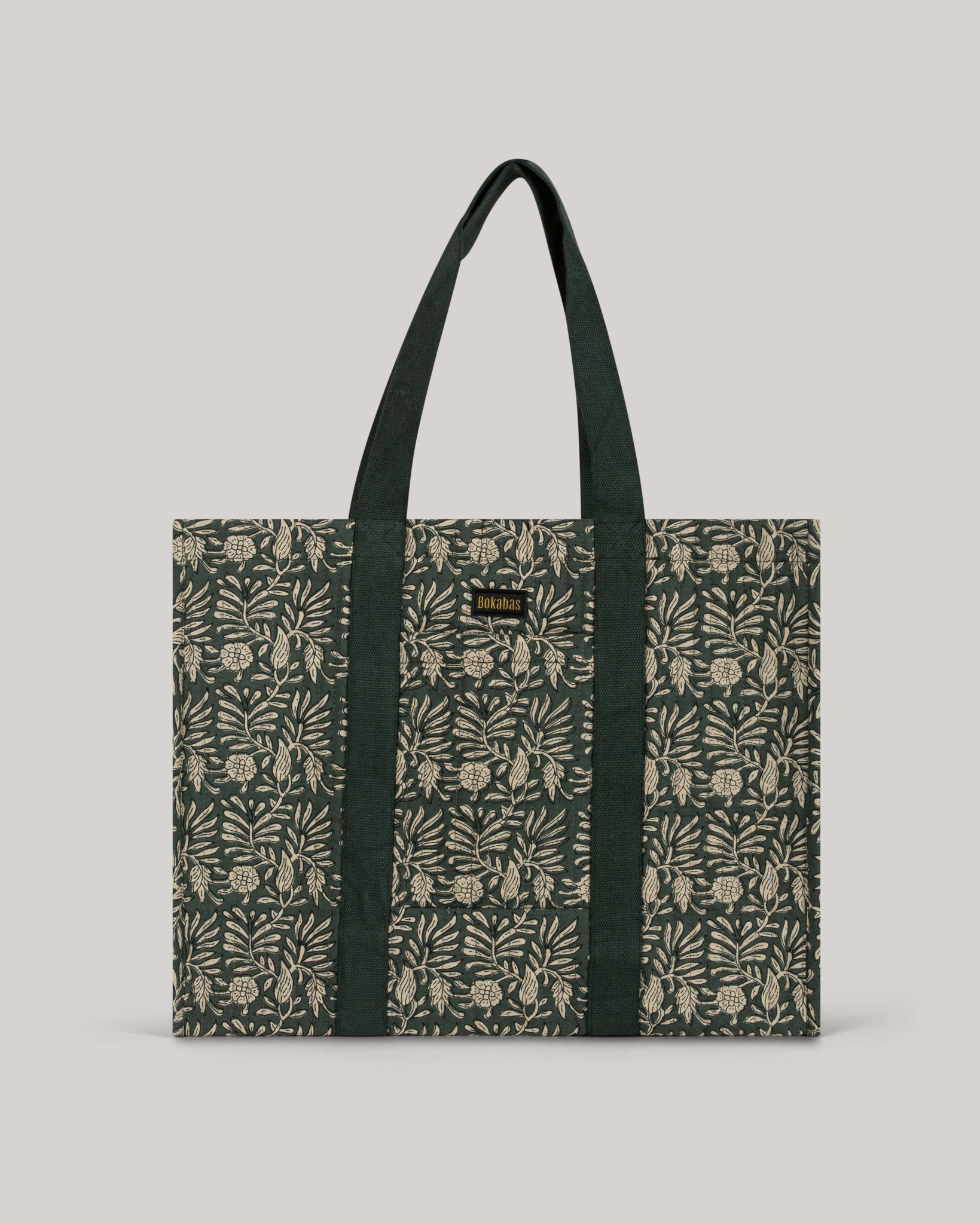 Le sac cabas en tissu matelassé Dema vert
