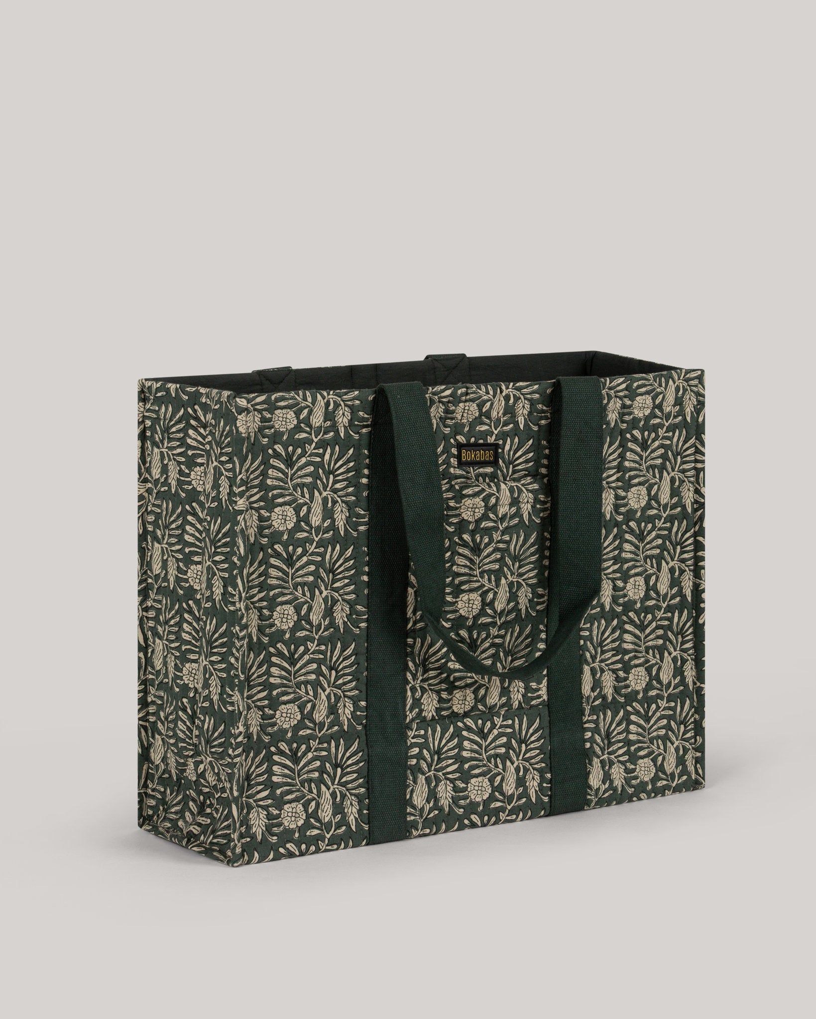 Le sac cabas en tissu matelassé Dema vert