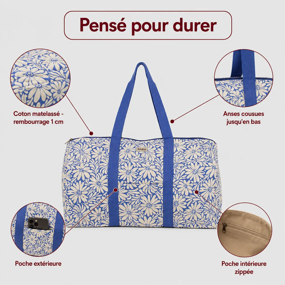 Le sac week-end matelassé Vale marron