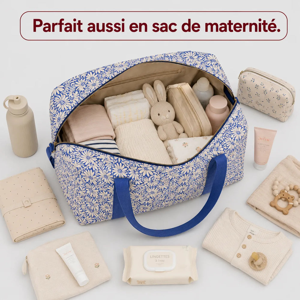 Le sac week-end matelassé Vale marron