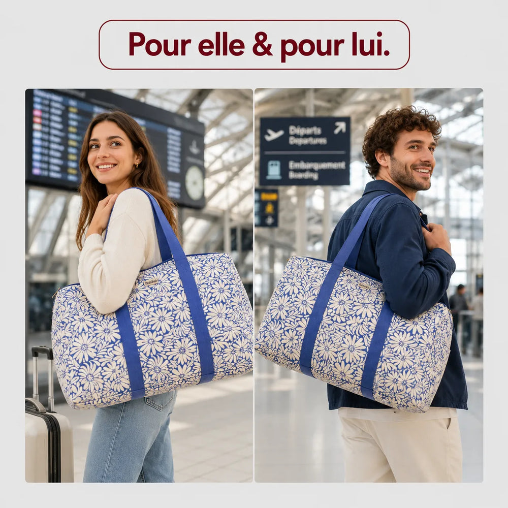 Le sac week-end matelassé Vale marron