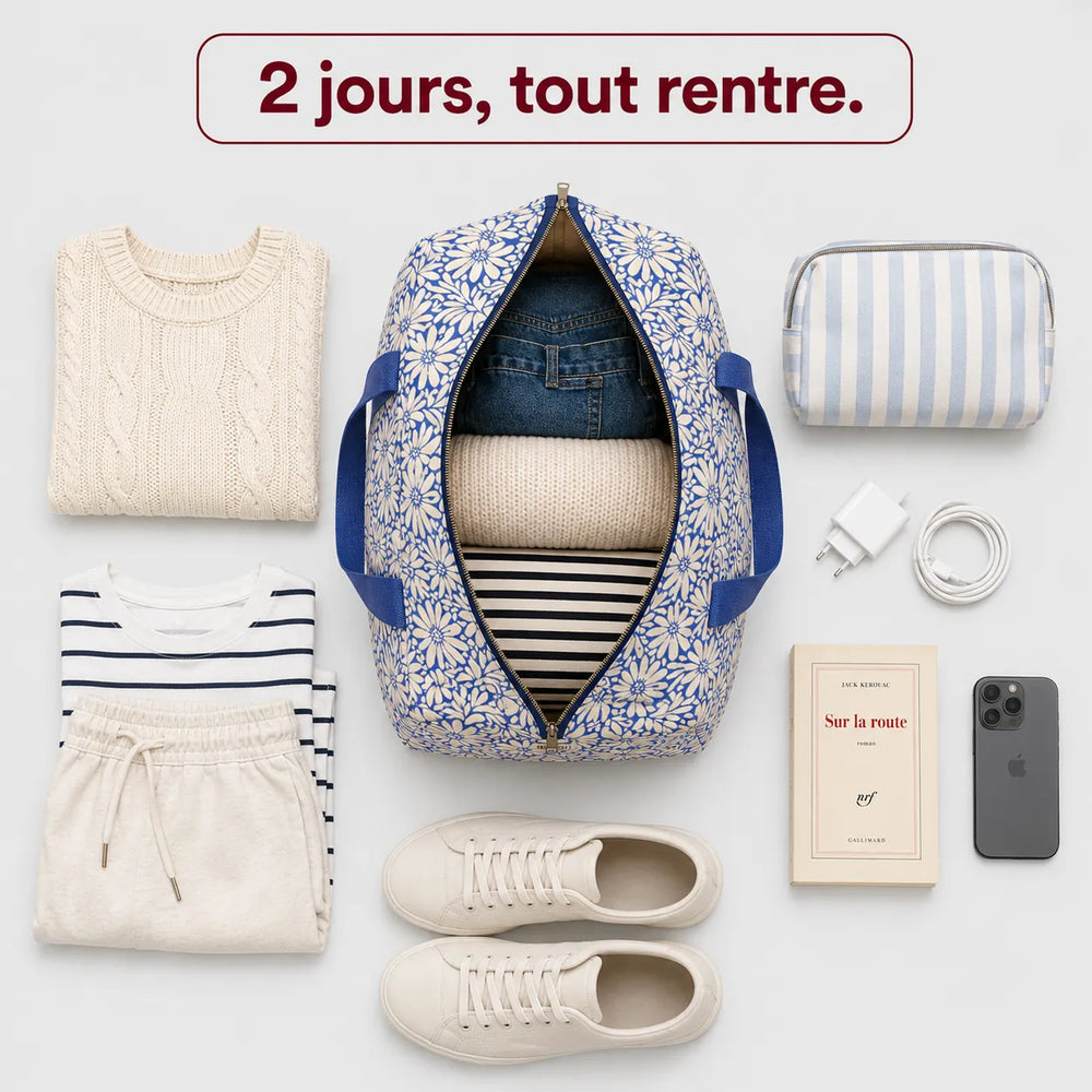 Le sac week-end matelassé Vale marron