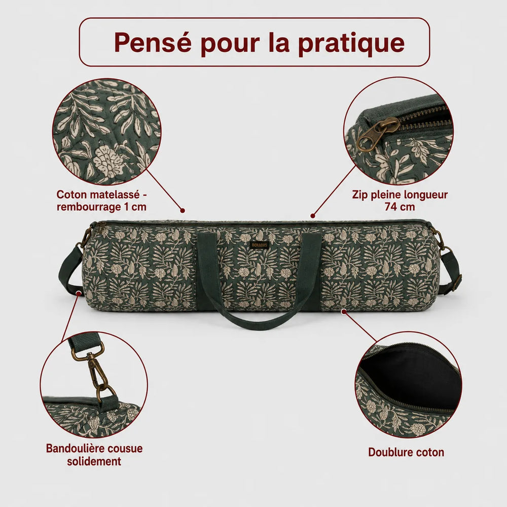 Sac de yoga en tissu matelassé Dema