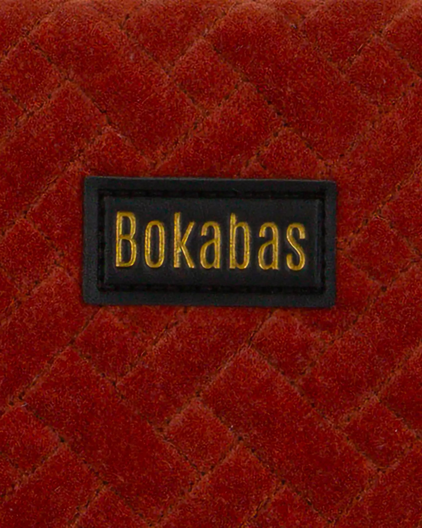 Trousse de toilette en velours côtelé Bokabas, terracotta, zoom sur la matière