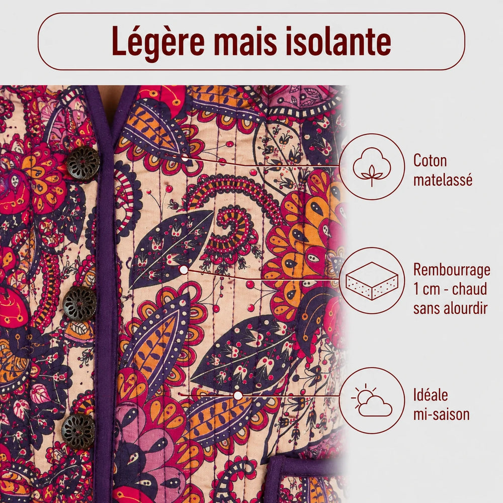 Gesteppte Damen-Kimono-Jacke Lolem