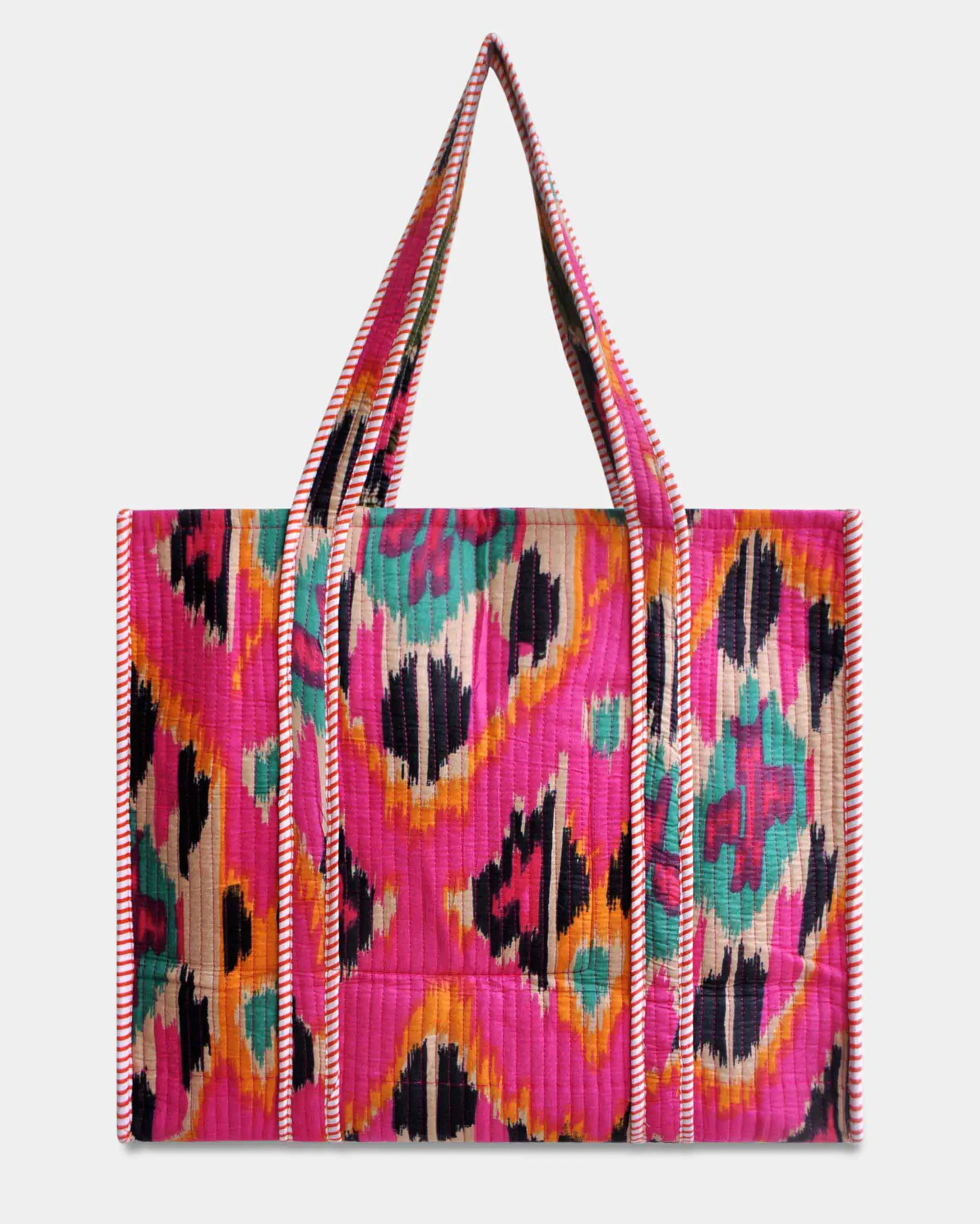 Sac cabas réversible en coton matelassé - DESI Rose - Bokabas Sac (Image 1)