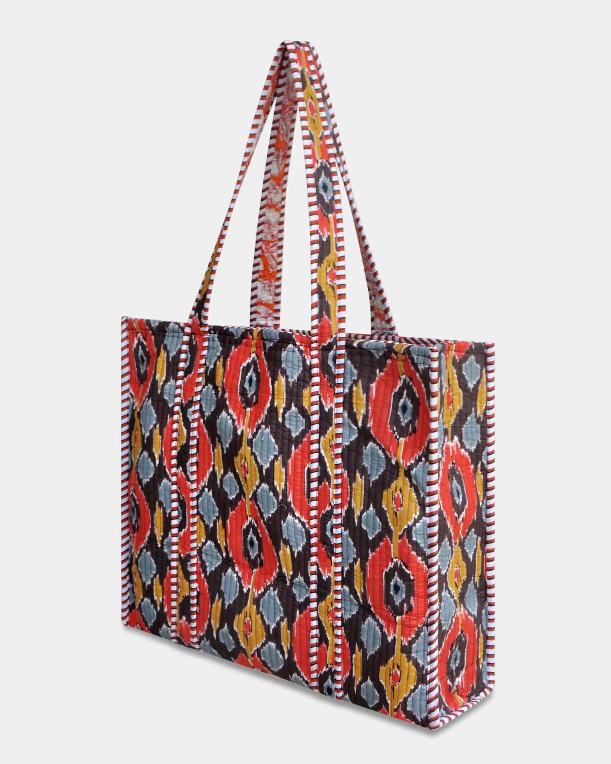 Sac cabas réversible en coton matelassé - IKAT - Bokabas Sac (Image 2)
